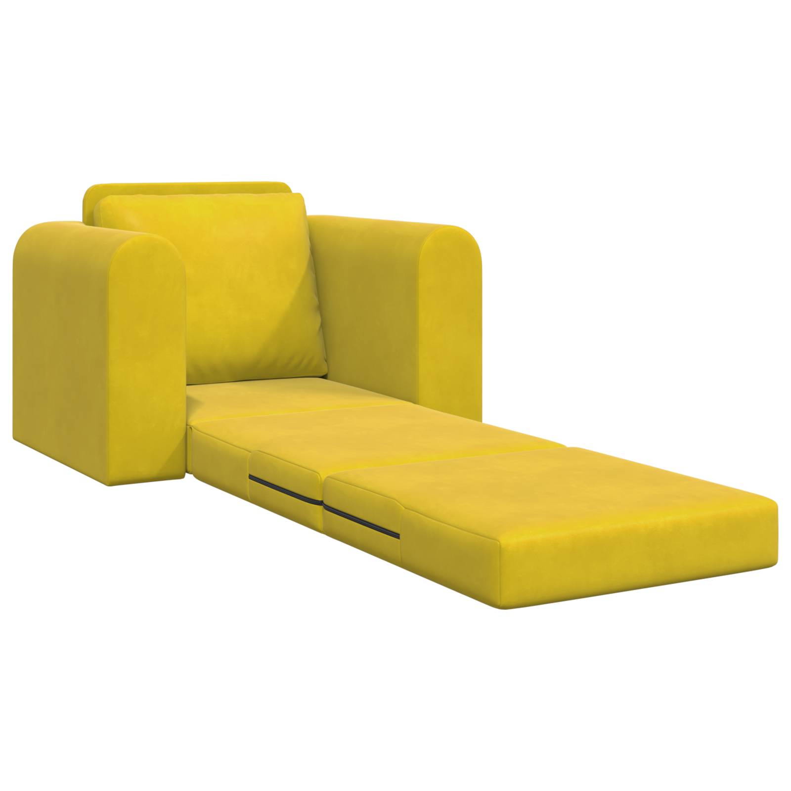 vidaXL Fußboden Sofabett 2-in-1 Gelb 98x71x83 cm Velours
