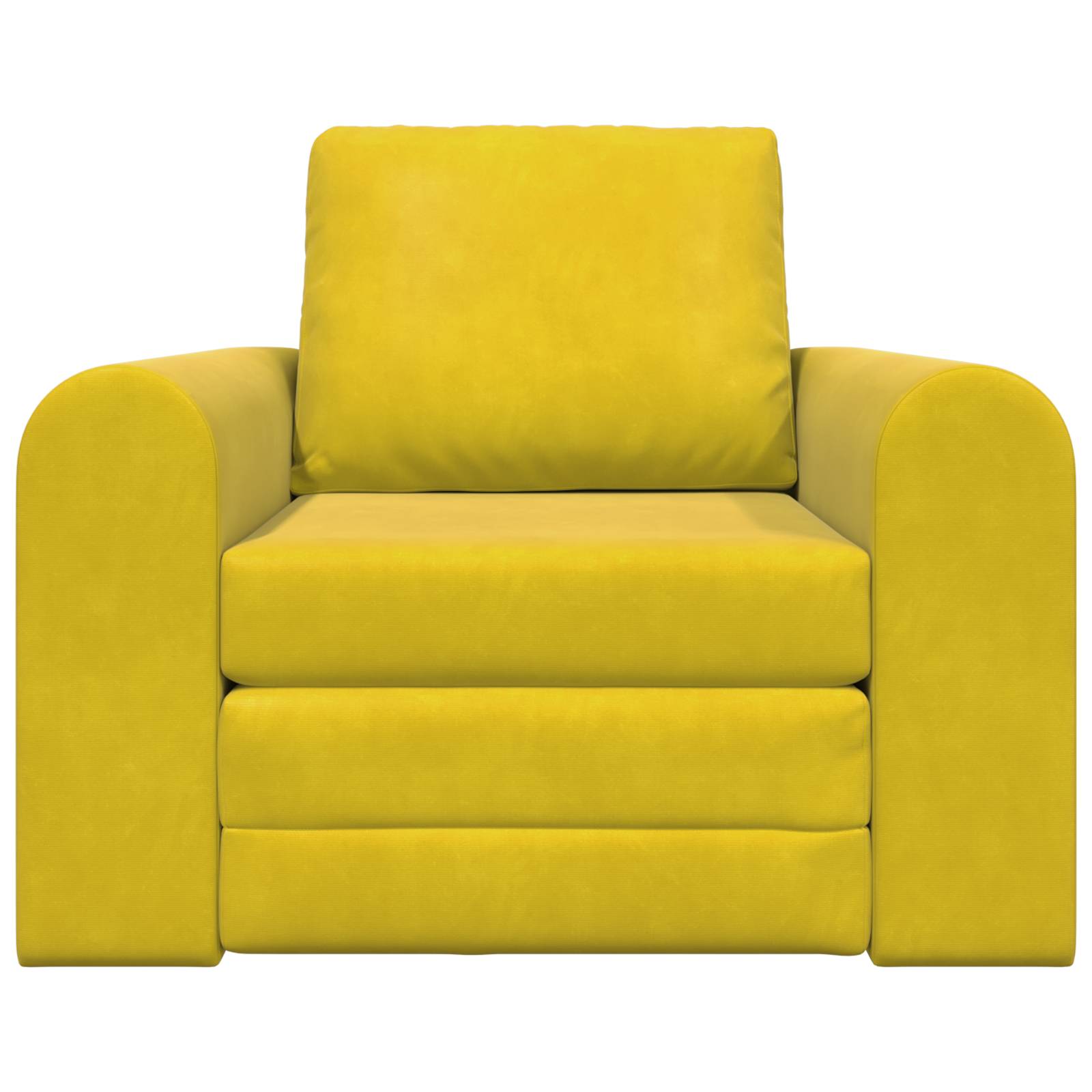 vidaXL Fußboden Sofabett 2-in-1 Gelb 98x71x83 cm Velours