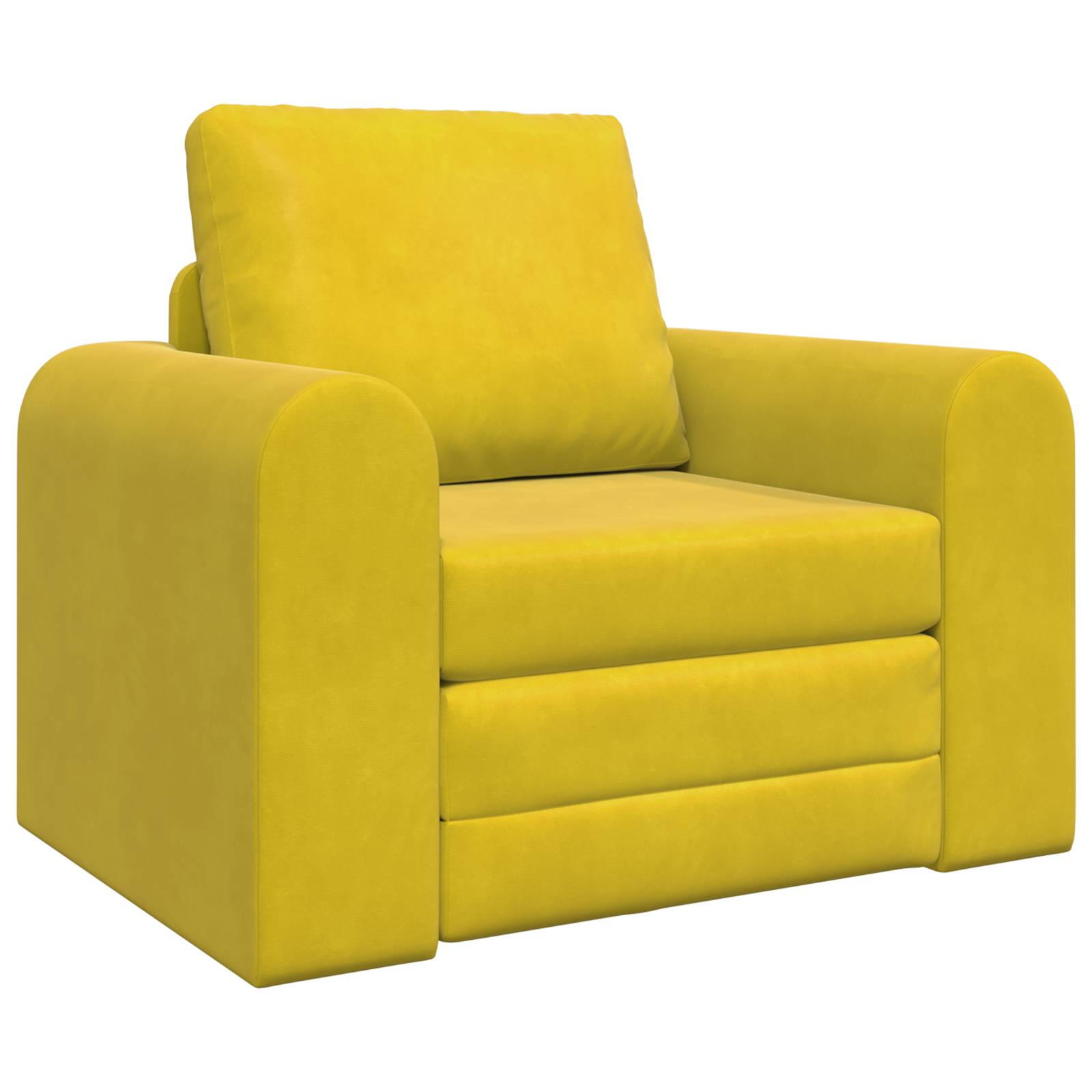 vidaXL Fußboden Sofabett 2-in-1 Gelb 98x71x83 cm Velours