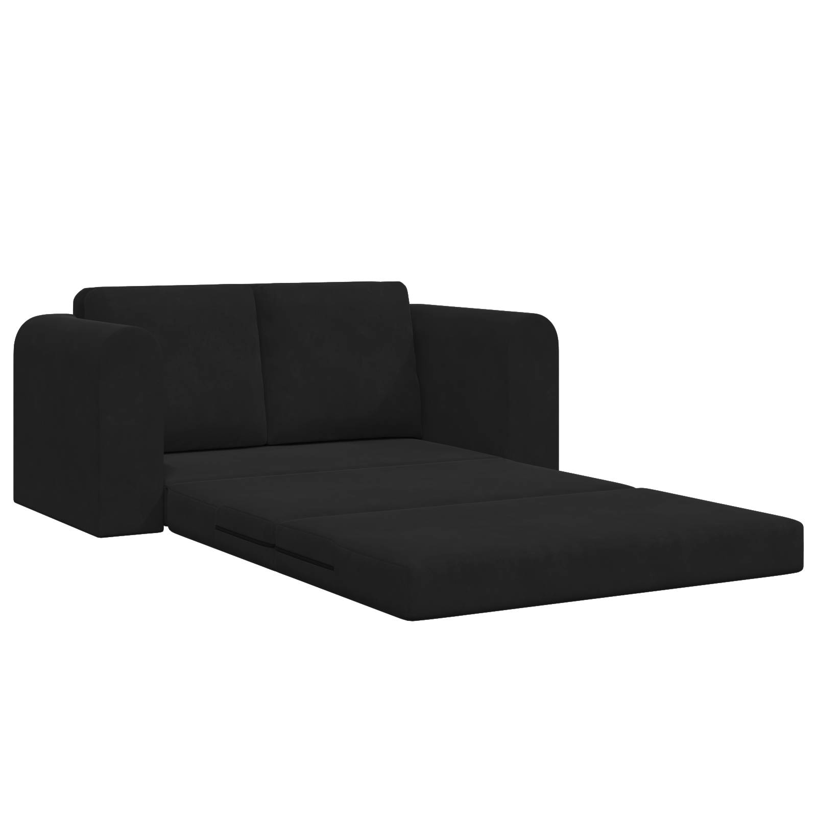 vidaXL Boden Schlafsofa 2-in-1 Schwarz 148x71x83 cm Samt