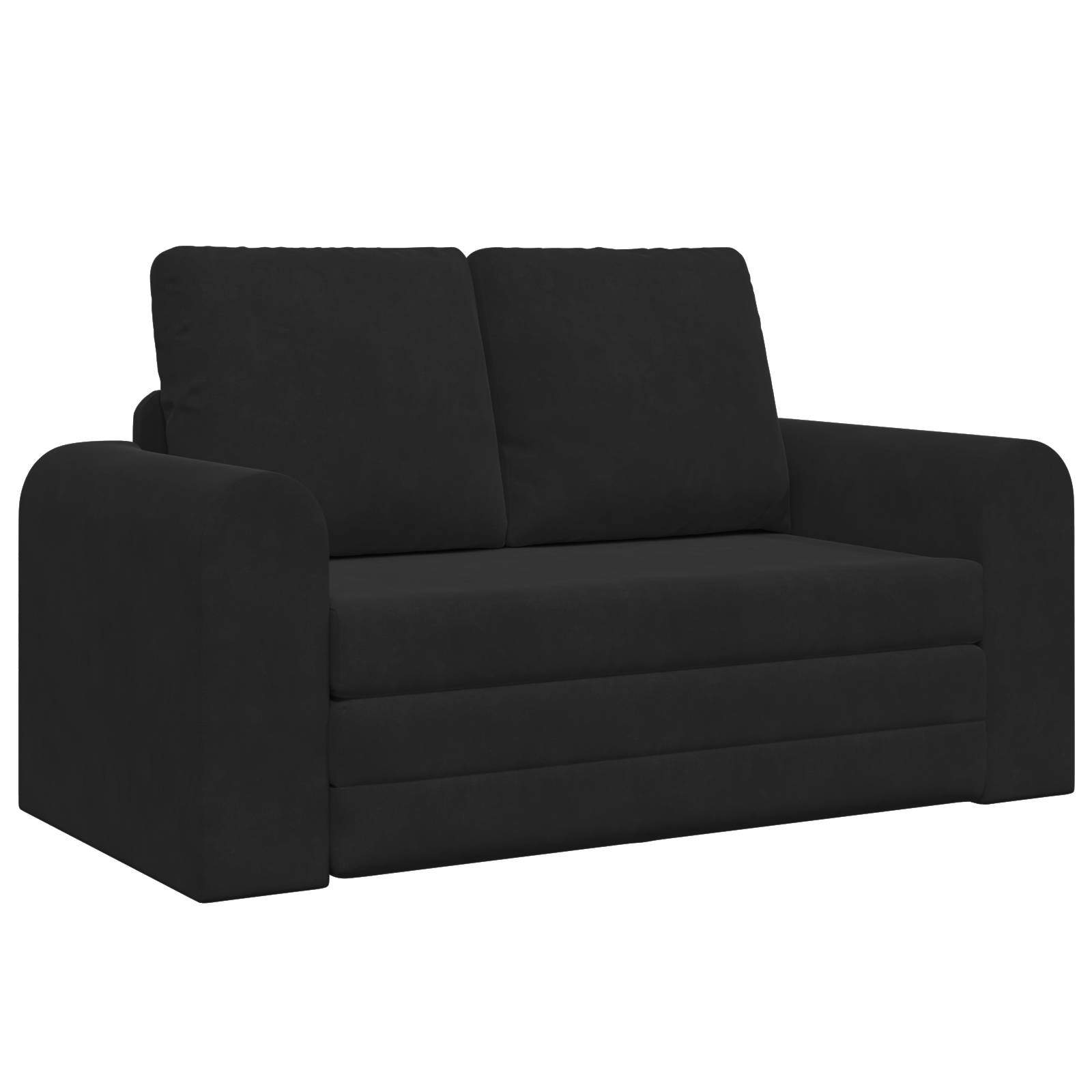 vidaXL Boden Schlafsofa 2-in-1 Schwarz 148x71x83 cm Samt