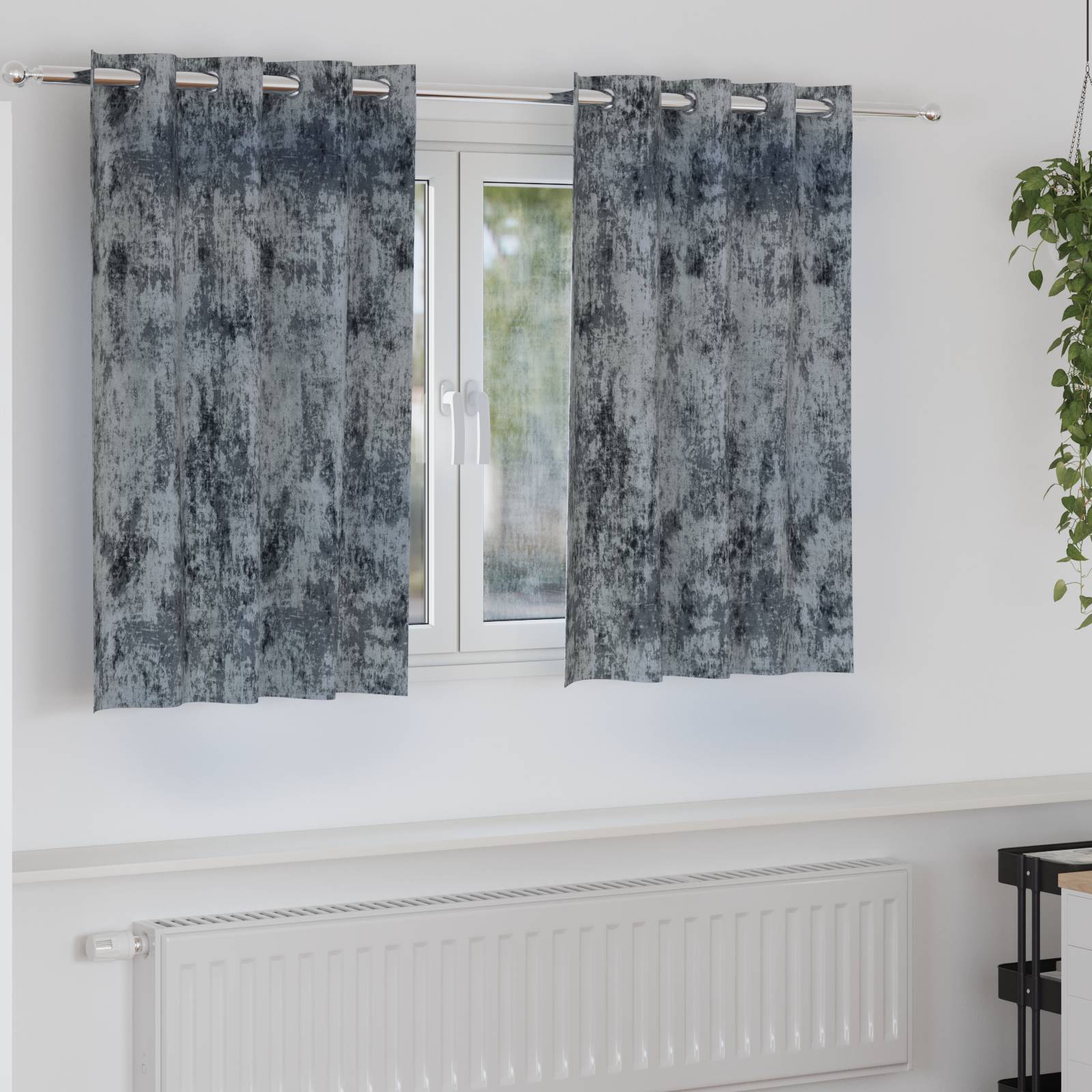 vidaXL Silber Graue Vorhänge Silber grau Polyester 140 x 140 cm