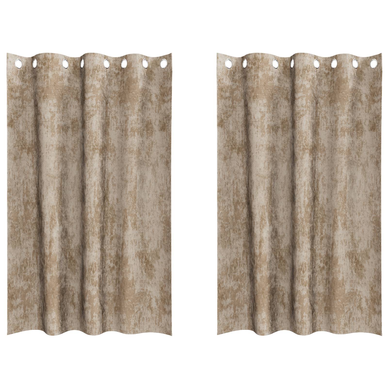 vidaXL Samtvorhänge Champagner Polyester 140 x 175 cm