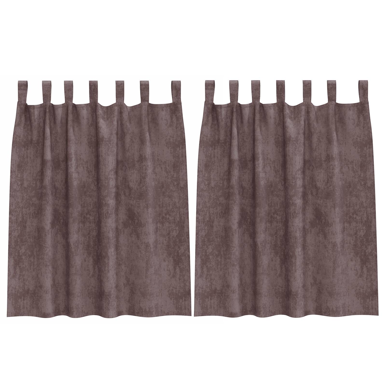 vidaXL Samtvorhänge 2 Stk mit Ösen Braun 140x140 cm