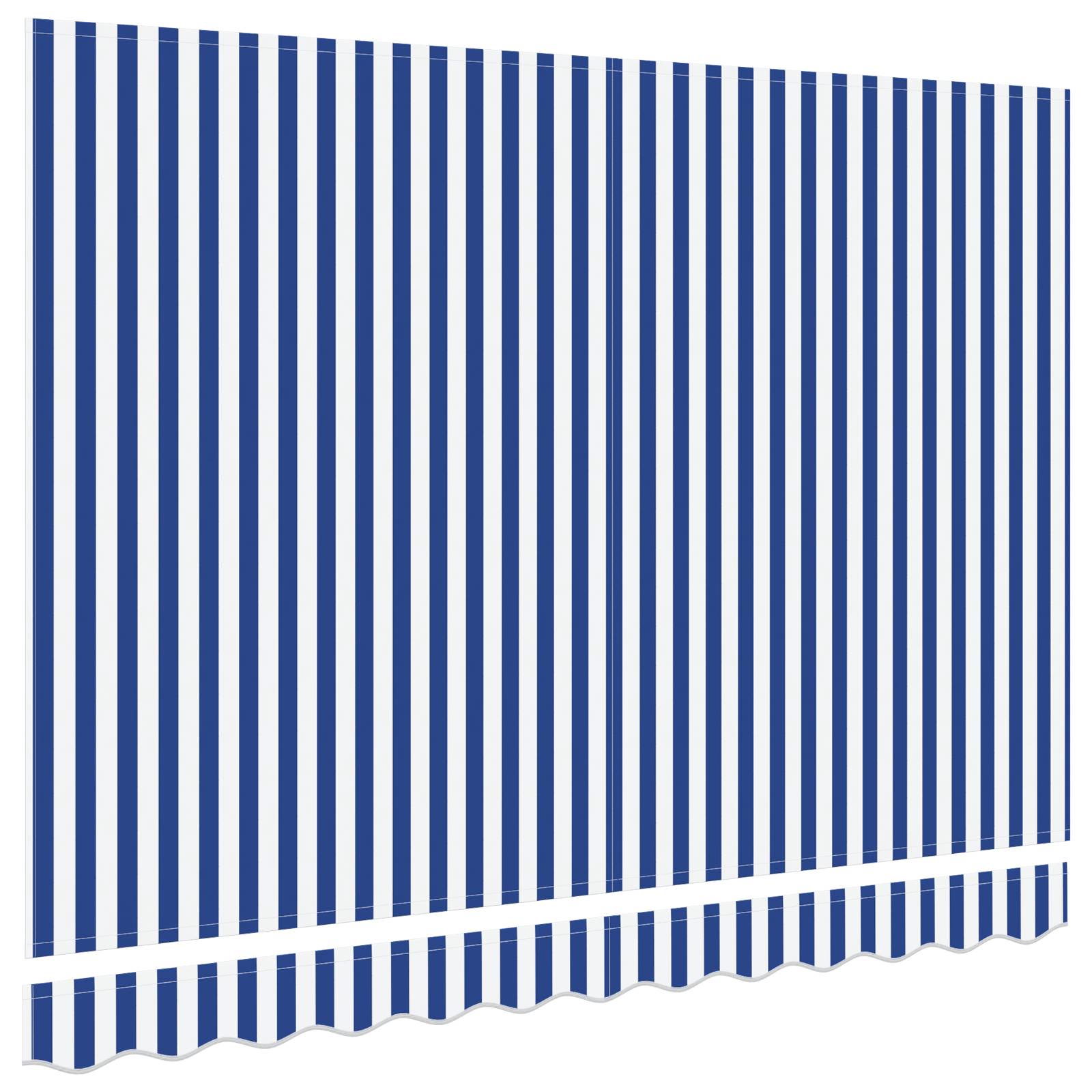 vidaXL Ersatzstoff für Markisen für einen Rahmen von 3,5 m x 2 m in Blau und Weiß