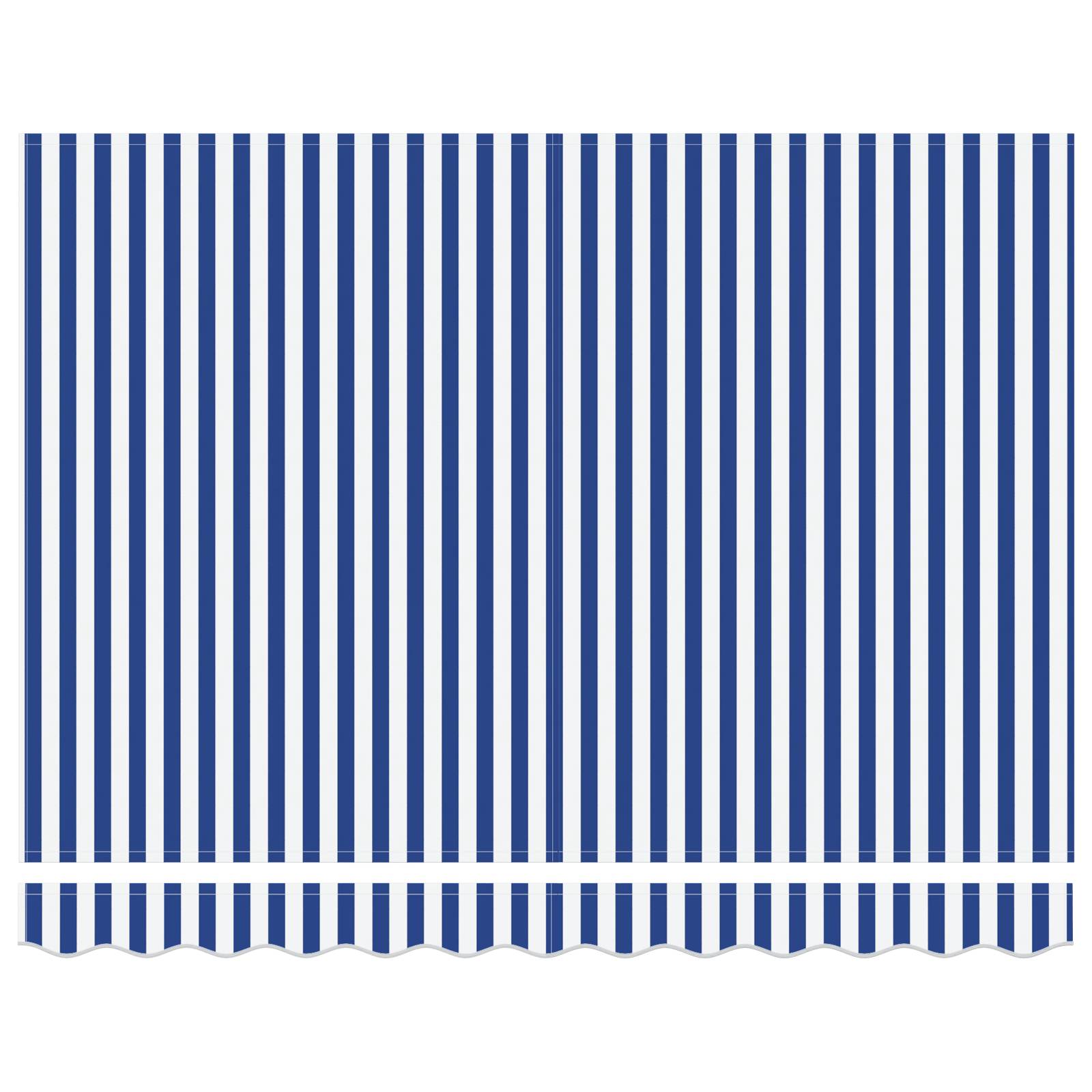 vidaXL Ersatzstoff für Markisen für einen Rahmen von 3,5 m x 2 m in Blau und Weiß