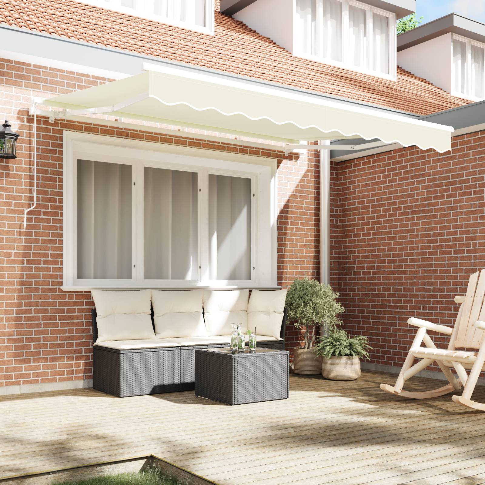 vidaXL Markisenersatzstoff für 3x2 m Rahmen Creme