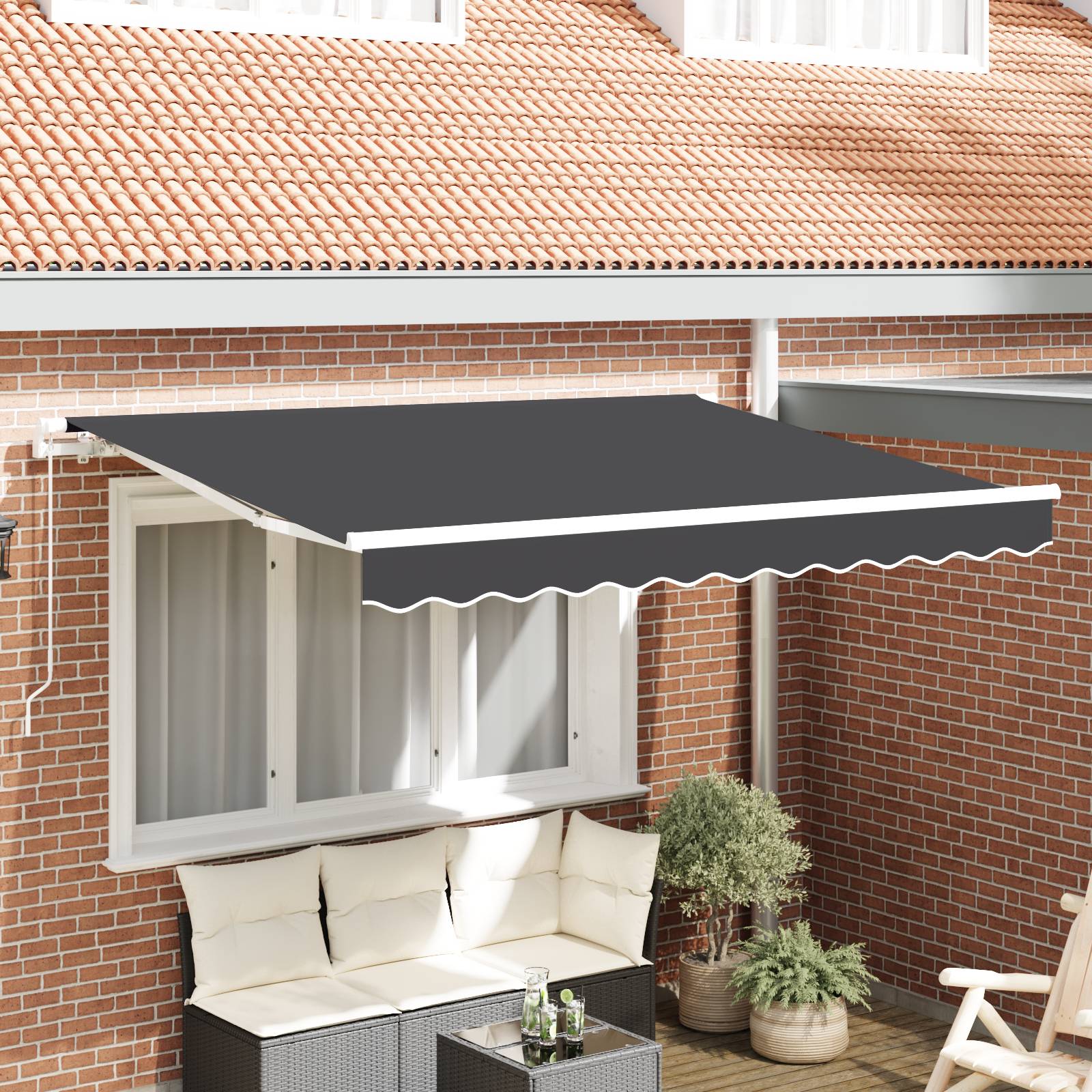vidaXL Markisenersatzstoff für 3x2 m Rahmen Anthrazit