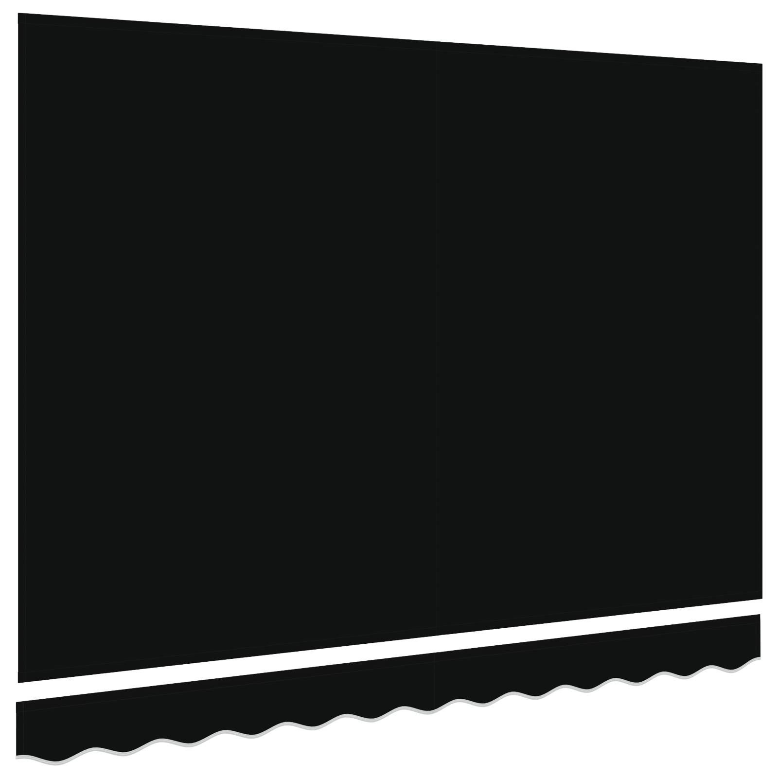 vidaXL Markisenstoff für 3,5x2,5 m Rahmen Schwarz