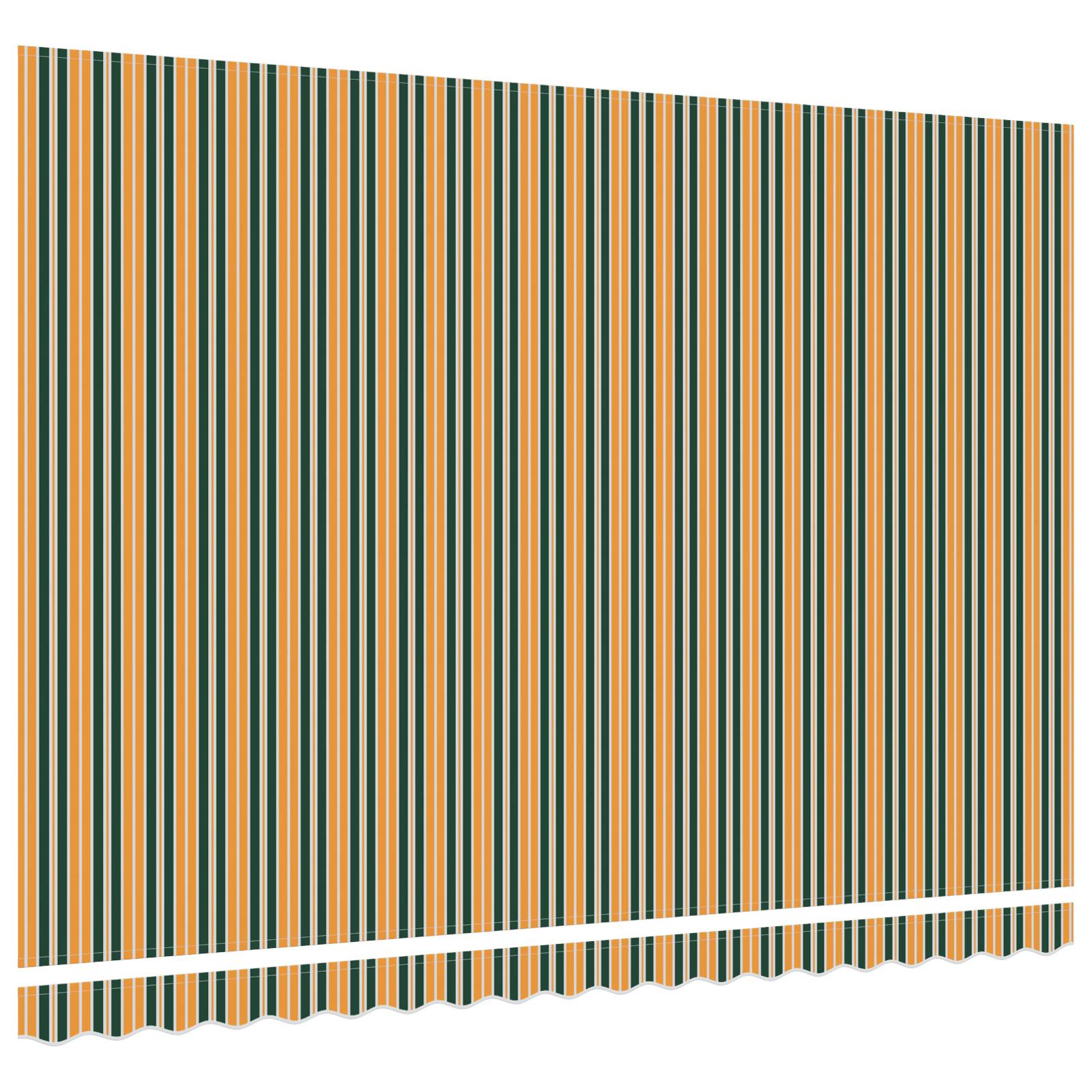 vidaXL Ersatzstoff für Markise für 4,5x3,5 m Rahmen in Grün und Gelb