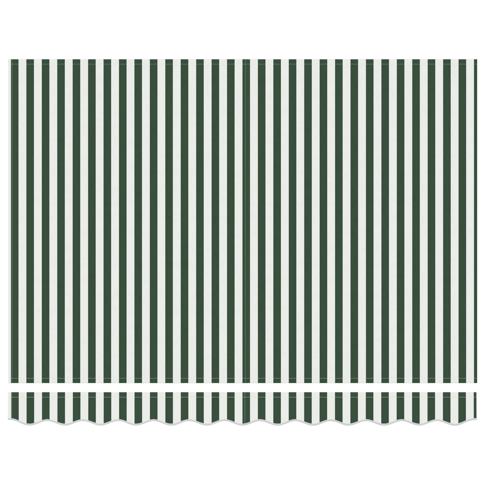 vidaXL Markisenstoff für 3,5x2 m Rahmen in Grün und Weiß