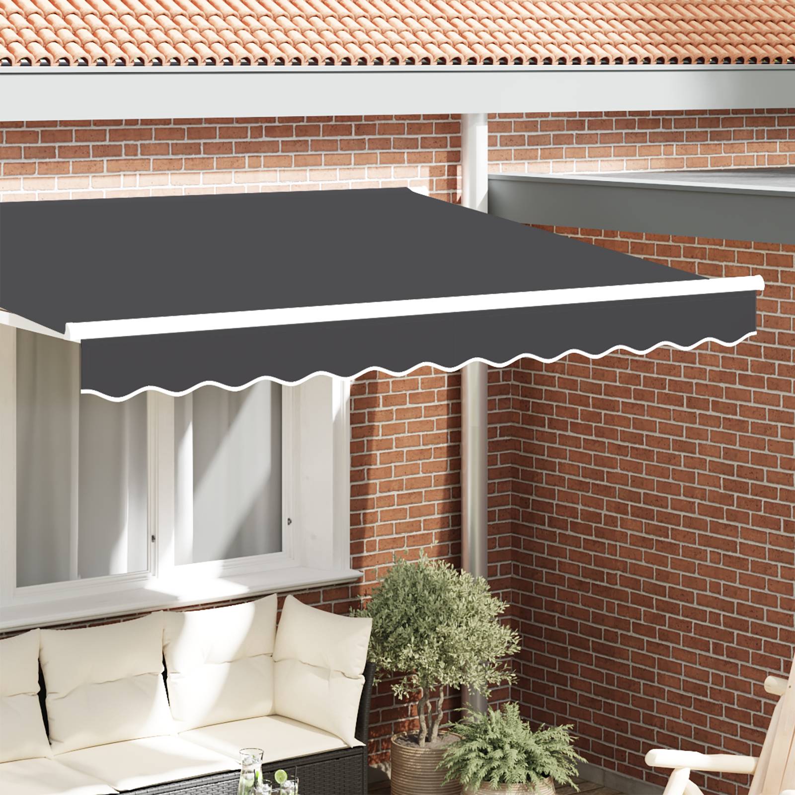 vidaXL Markisenvolant für 2,5 m Rahmen Anthrazit 2,3x0,2 m