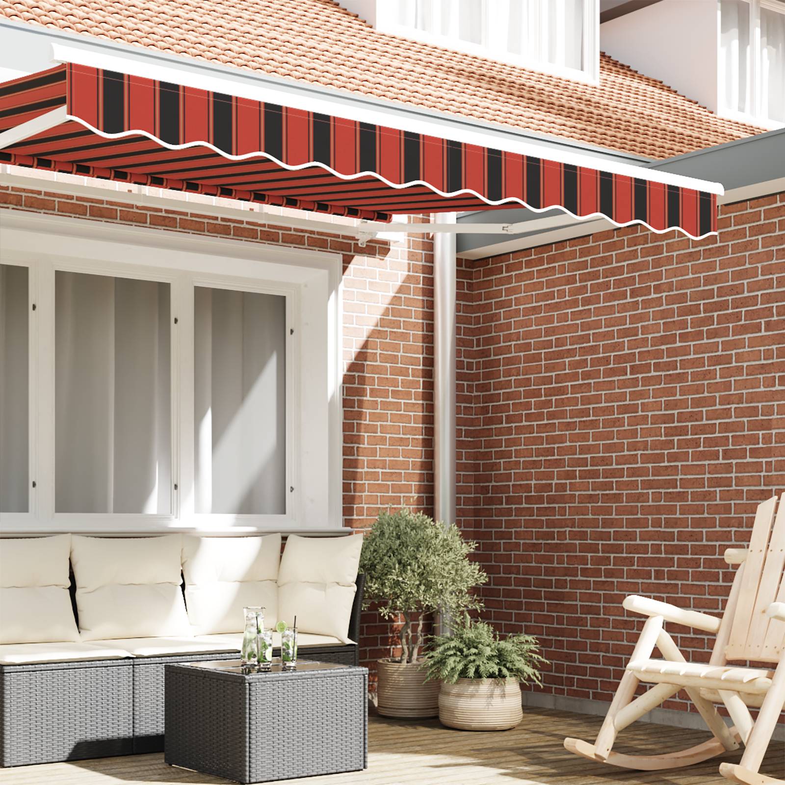 vidaXL Markisenvolant für 2,5 m Rahmen Mehrfarbig 2,3x0,2 m