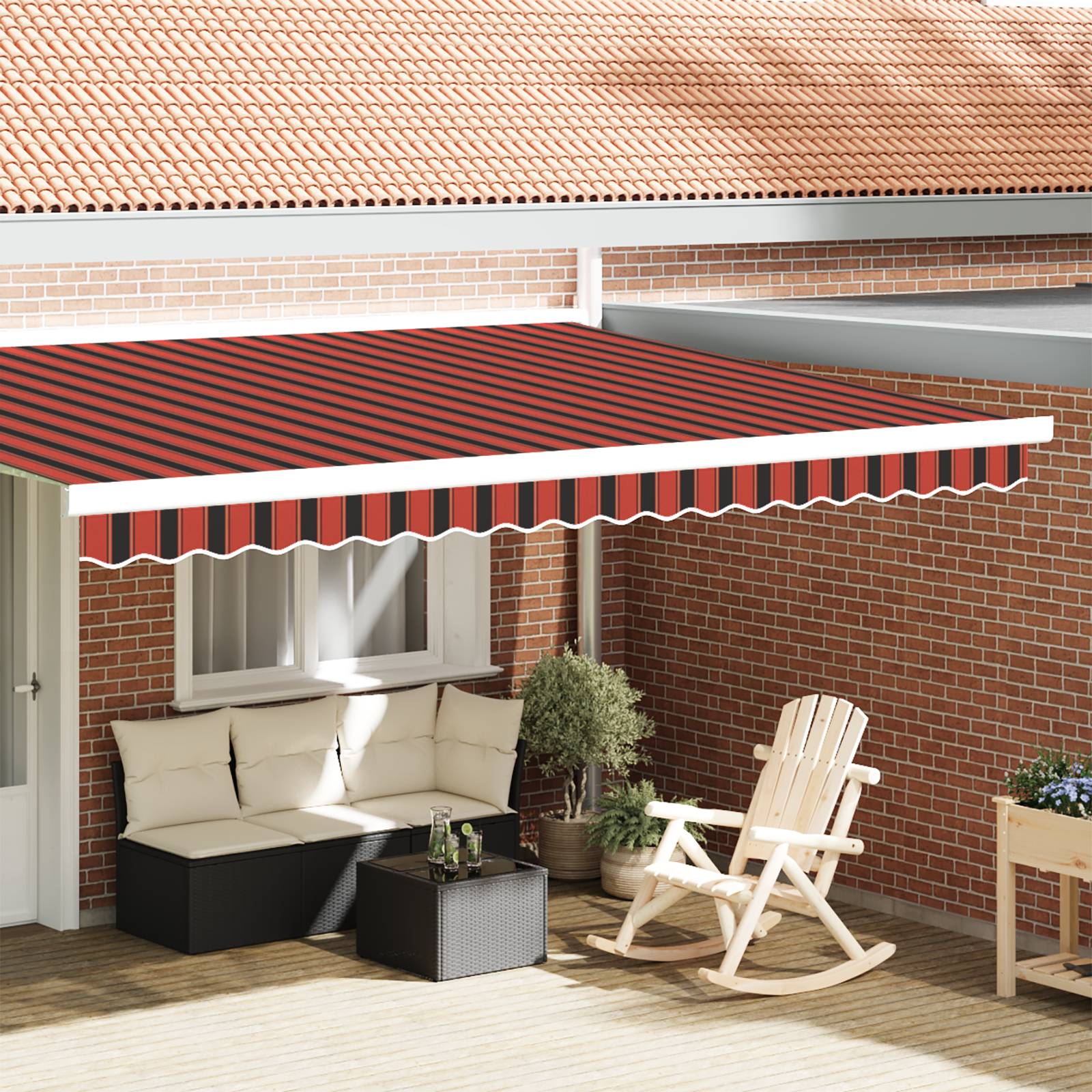 vidaXL Markisenvolant für 4,5 m Rahmen Multicolor 4,3x0,2 m