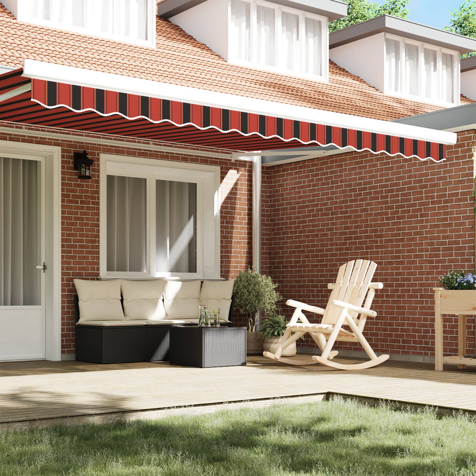 vidaXL Markisenvolant für 4,5 m Rahmen Multicolor 4,3x0,2 m
