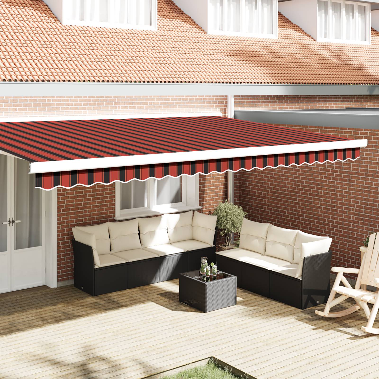 vidaXL Markisenvolant für 5 m Rahmen Mehrfarbig 4,8x0,2 m