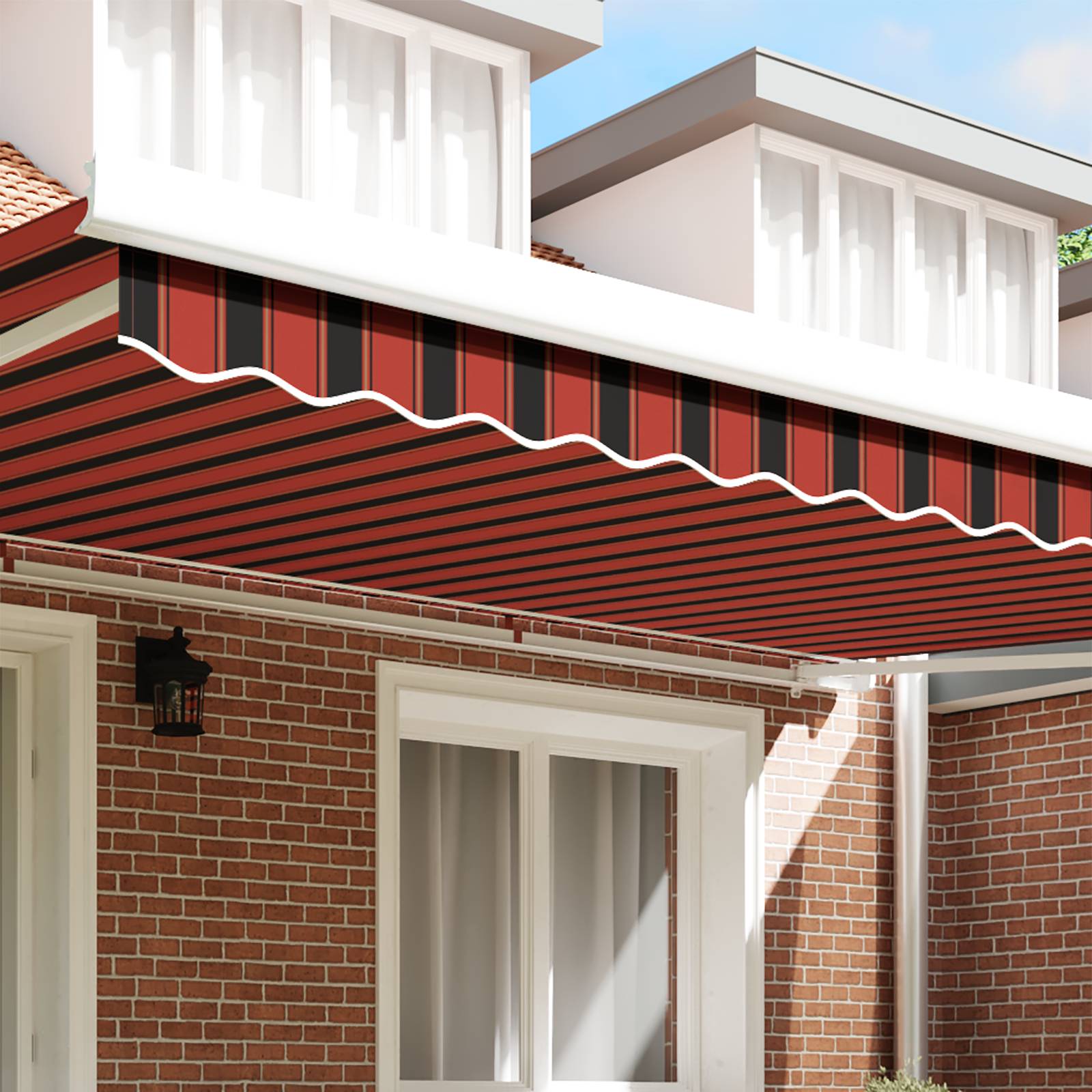 vidaXL Markisenvolant für 5 m Rahmen Mehrfarbig 4,8x0,2 m