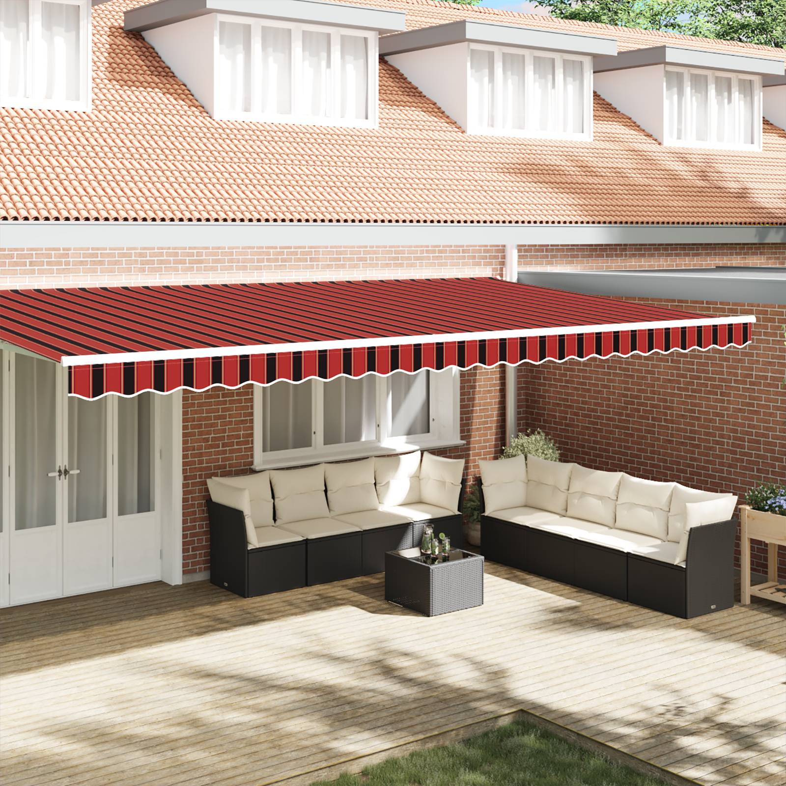 vidaXL Markisenvolant für 6 m Rahmen Mehrfarbig 5,8x0,2 m