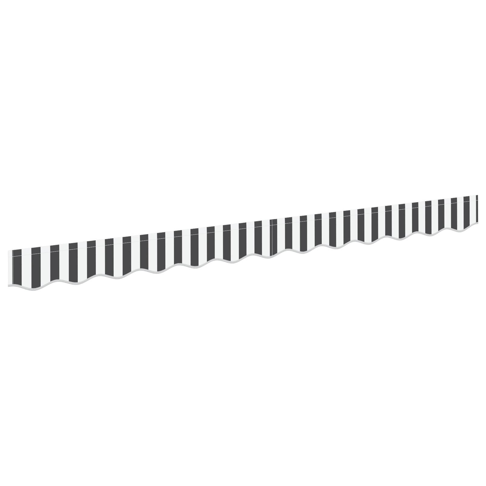 vidaXL Markisenvolant für 2,5 m Rahmen Anthrazit und Weiß 2,3x0,2 m