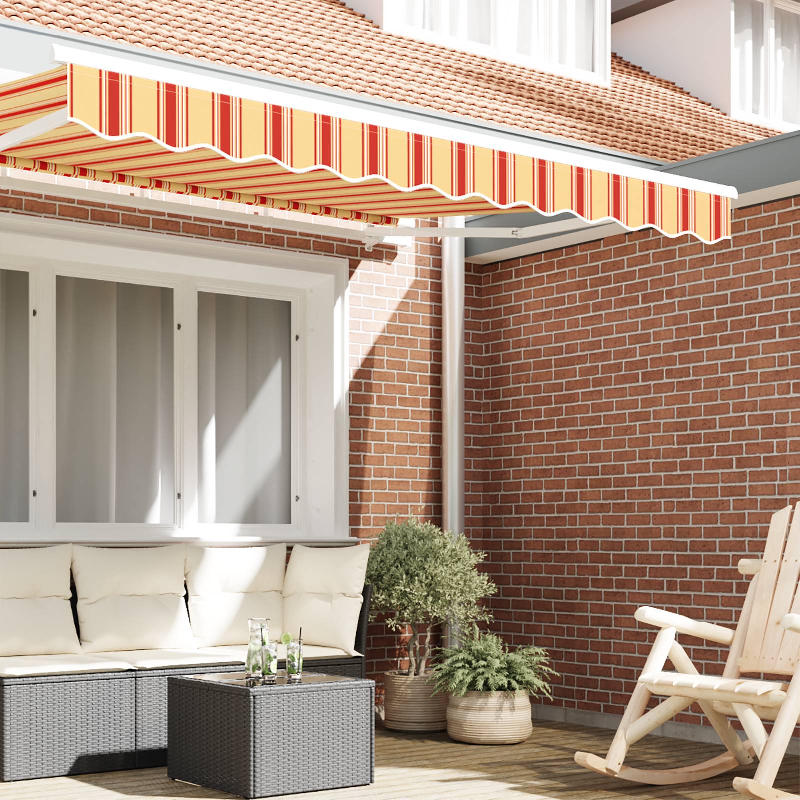 vidaXL Markisenvolant für 2,5 m Rahmen Mehrfarbig 2,3x0,2 m