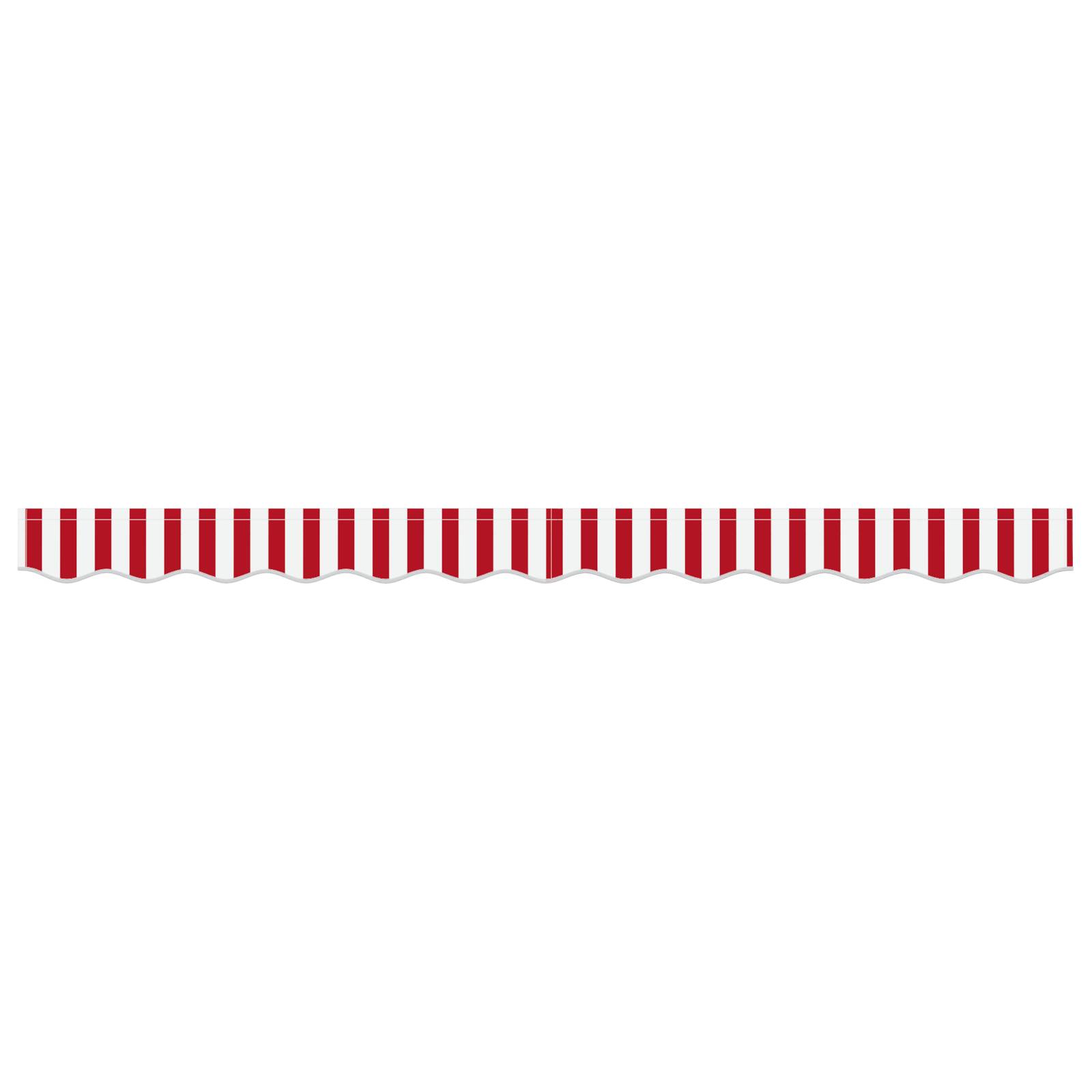 vidaXL Markisenvolant für 2,5 m Rahmen Rot und Weiß 2,3x0,2 m