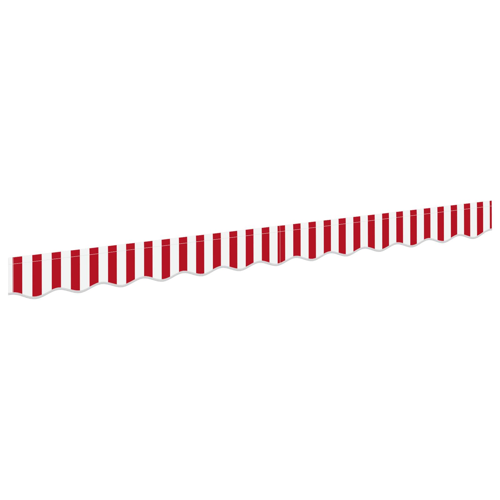 vidaXL Markisenvolant für 2,5 m Rahmen Rot und Weiß 2,3x0,2 m