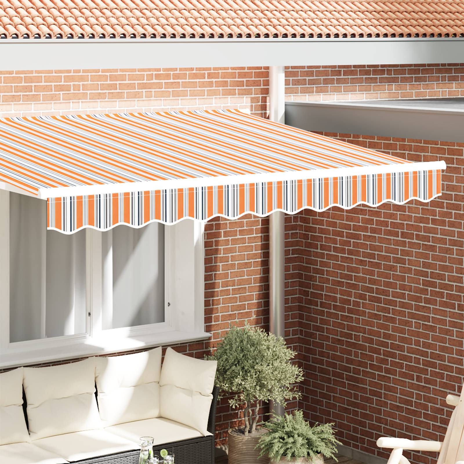 vidaXL Markisenvolant für 2,5 m Rahmen Mehrfarbig 2,3x0,2 m