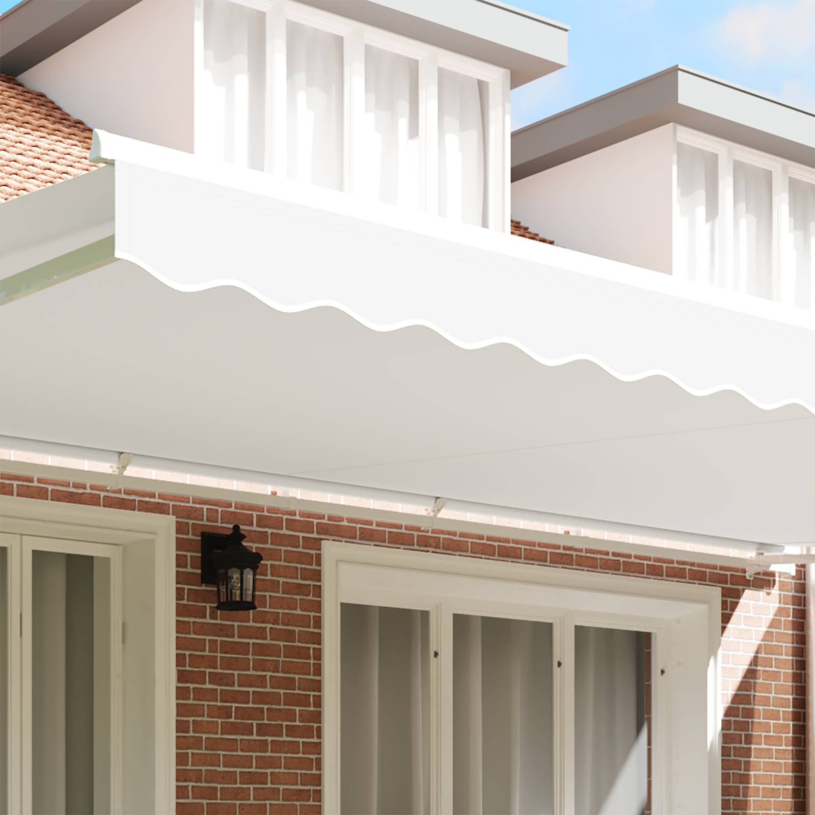vidaXL Markisenvolant für 6 m Rahmen Weiß 5,8x0,2 m