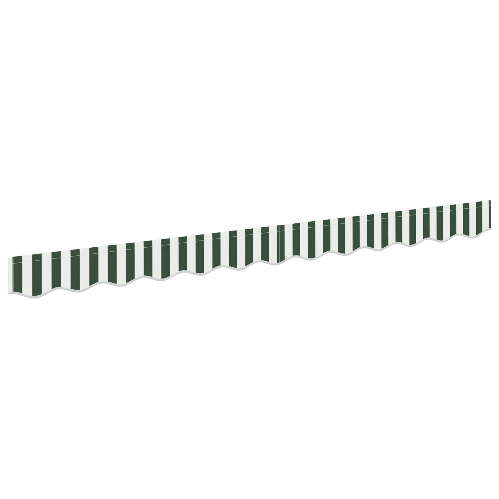 vidaXL Markisenvolant für 3,5 m Rahmen Grün und Weiß 3,3x0,2 m