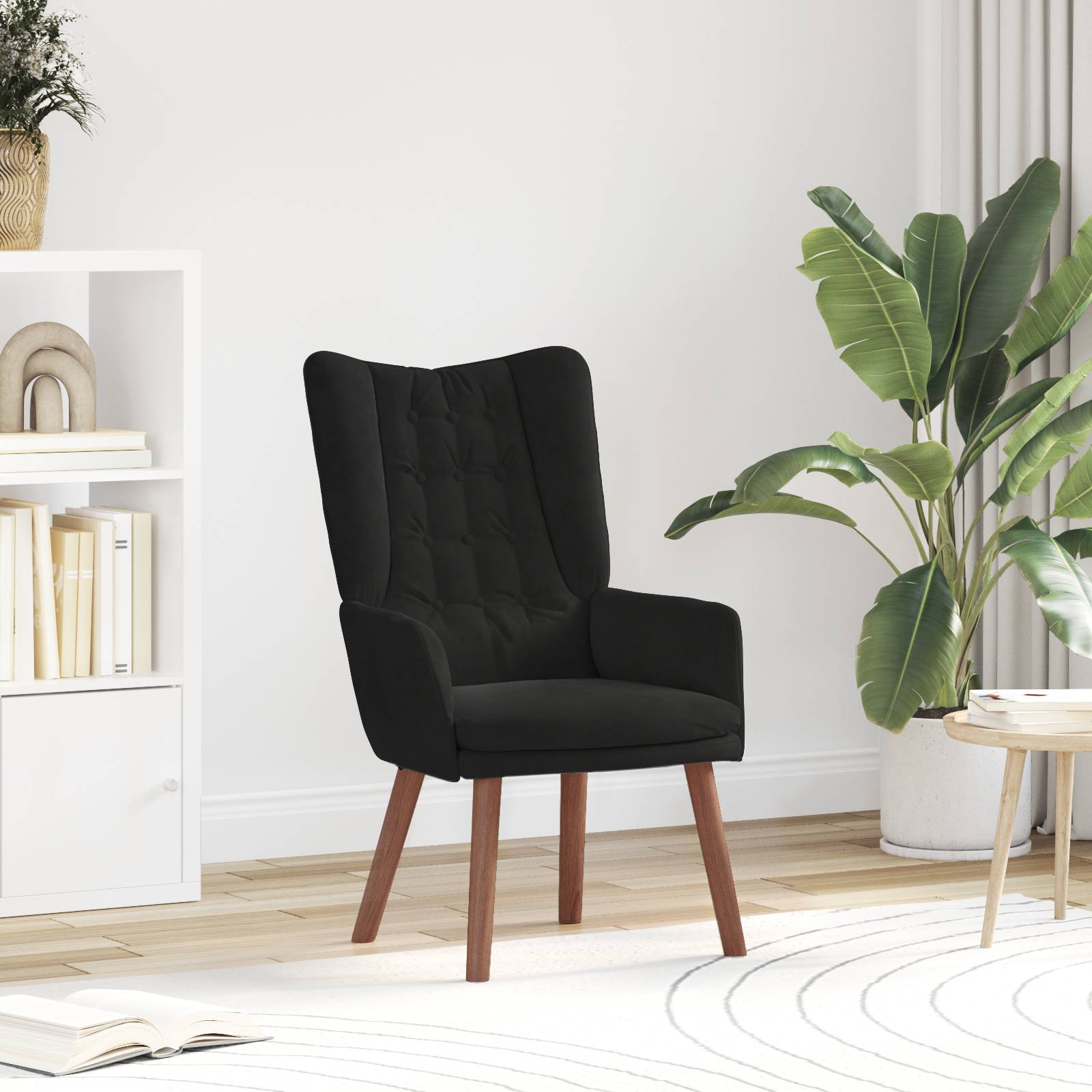 vidaXL Relaxsessel Schwarz Samt