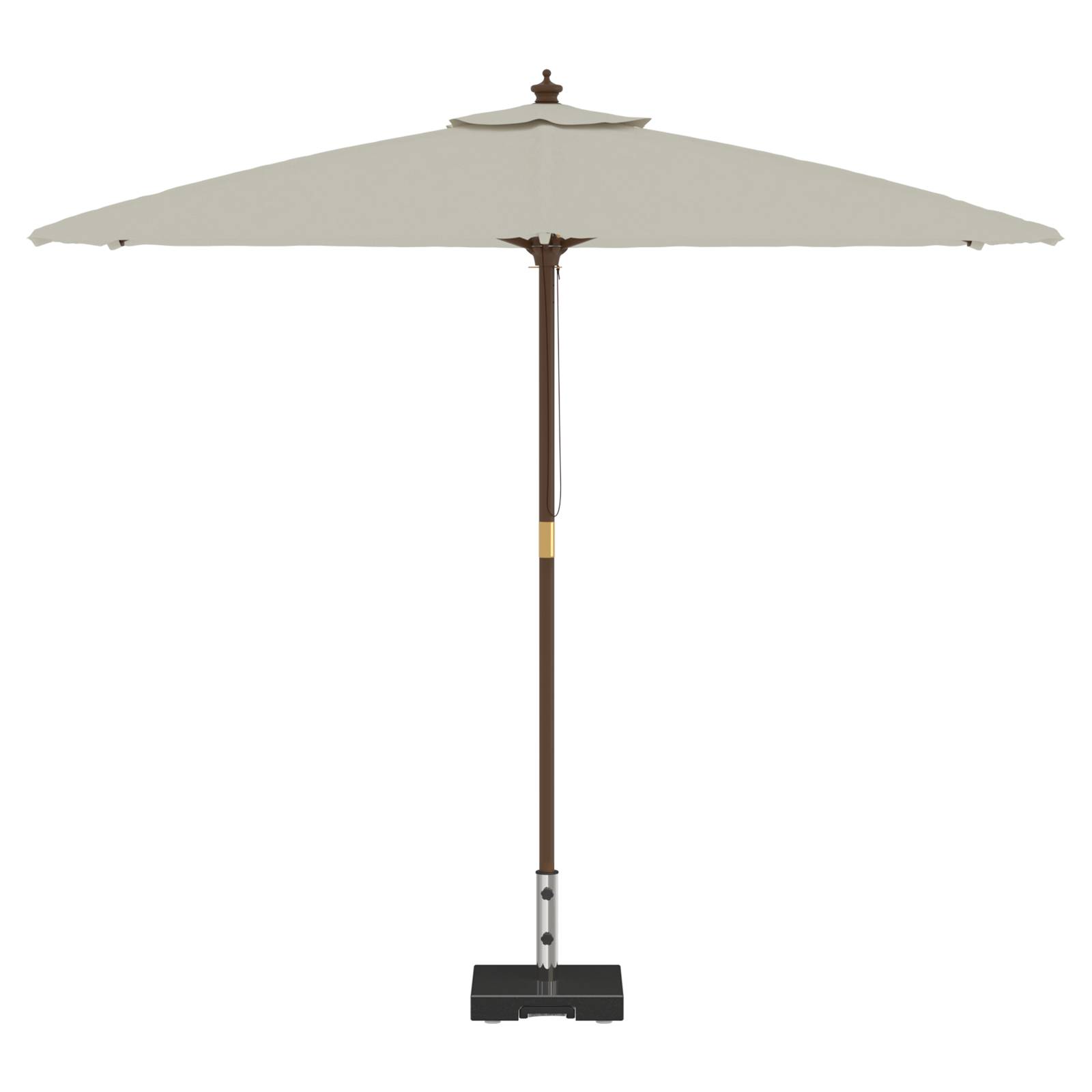 vidaXL Gepackte Sonnenschirm Basis mit Griff Schwarzes Granit 29 kg Quadrat