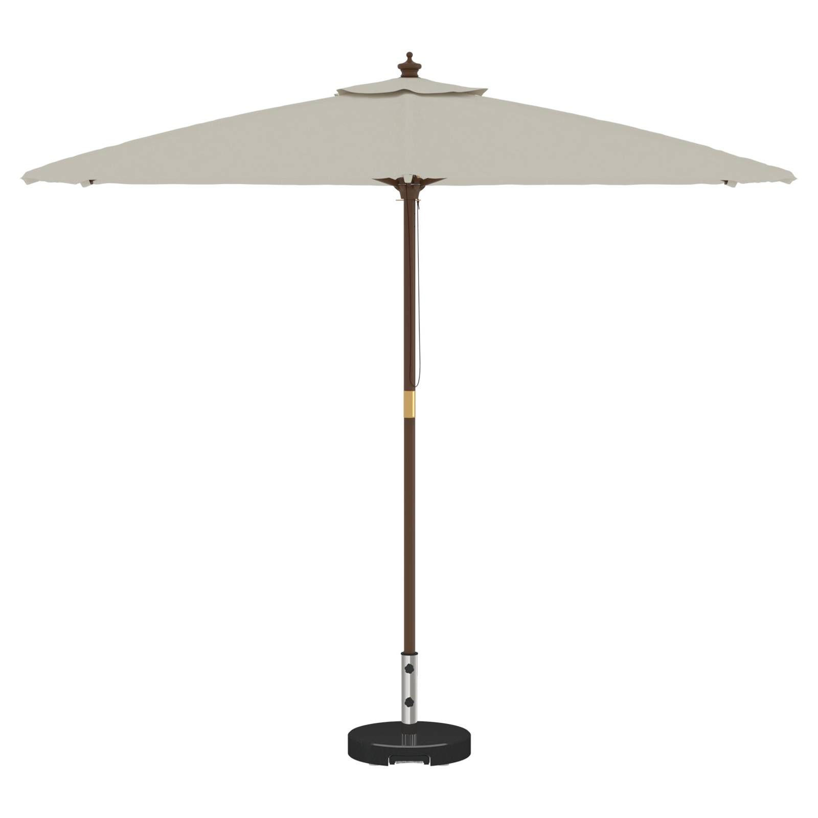 vidaXL Rollender Sonnenschirmständer mit Griff Schwarzer Granit 29 kg Rund