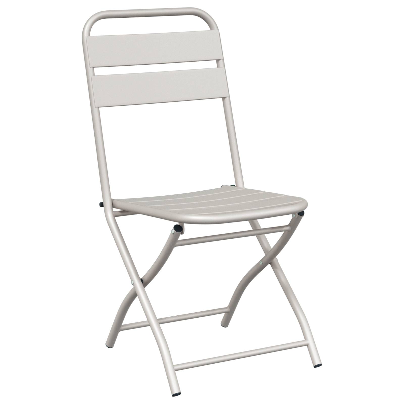 vidaXL Garten-Klappstühle 2 Stk. Beige 42x52x82 cm Stahl