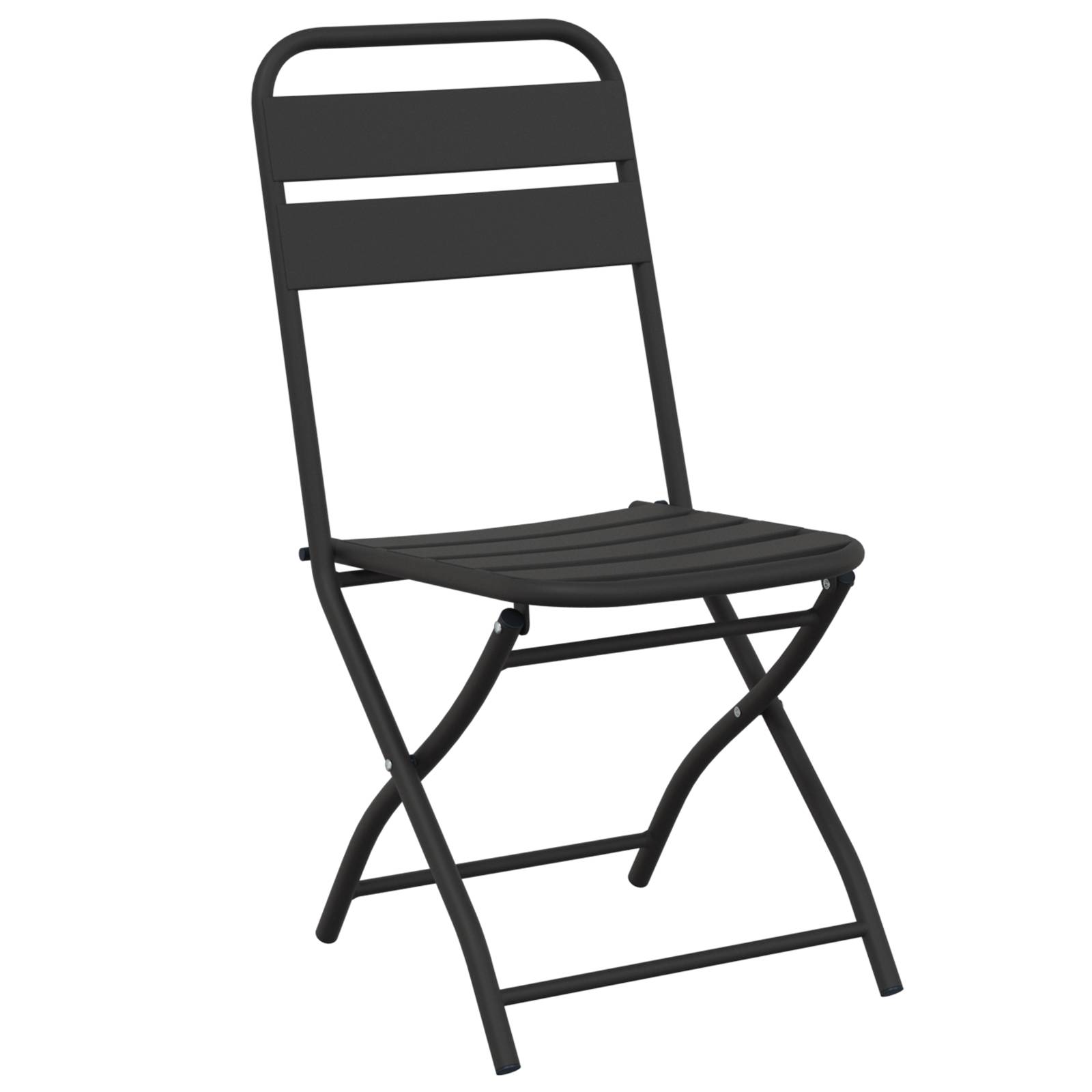 vidaXL 3-tlg. Bistro-Set Klappbar Anthrazit Stahl