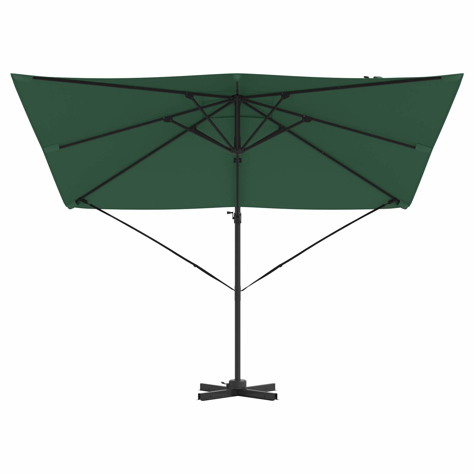 vidaXL Freischwingender Roma-Parasol Grün 286x285x265 cm Aluminium