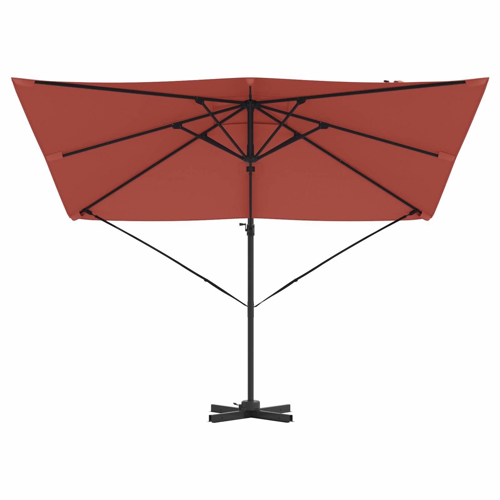 vidaXL Patio-Schirm Terrakotta Polyester Groß Verstellbare Armlehnen