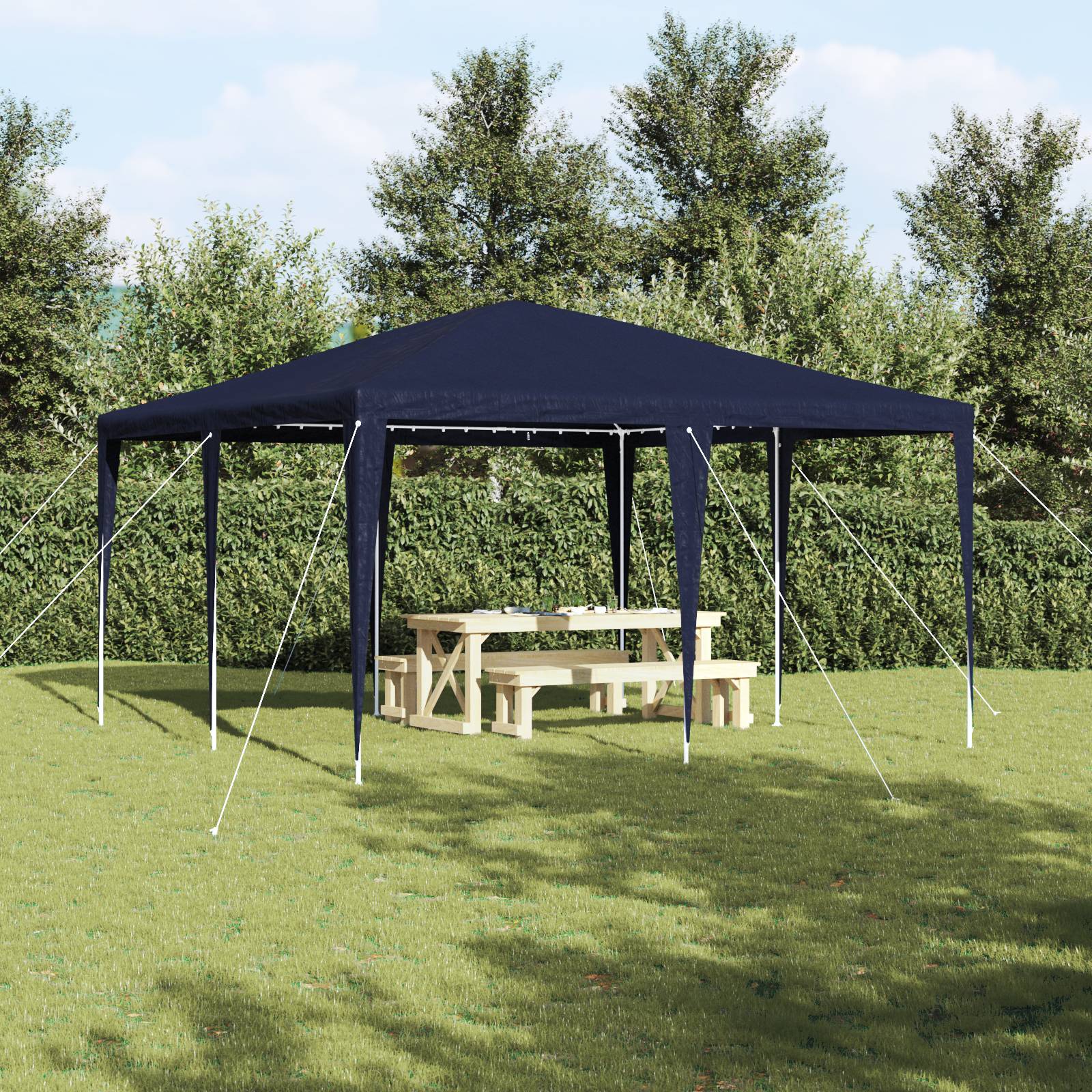 vidaXL Partyzelt Blau 4x4 m PE