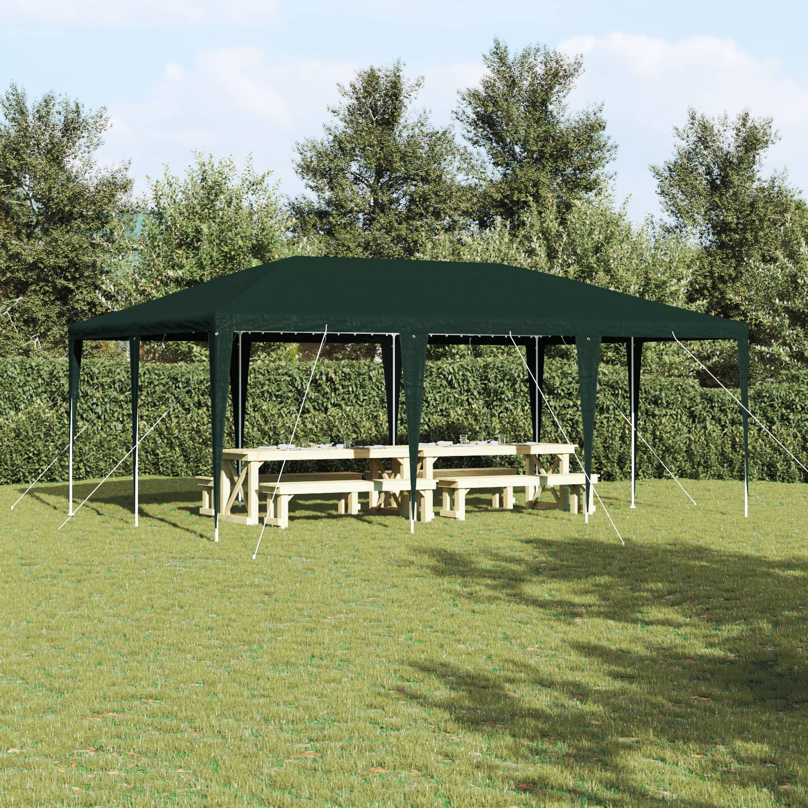 vidaXL Party-Zelt Grün 6x4 m PE