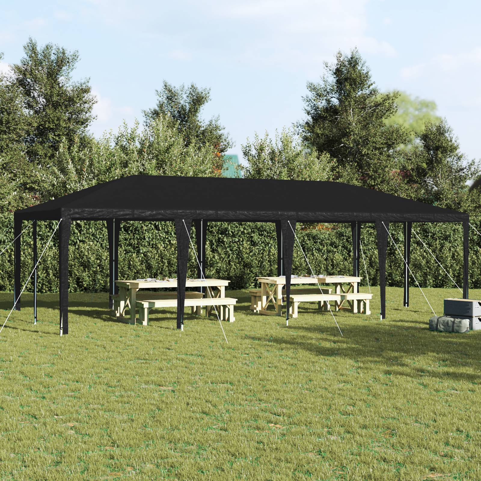 vidaXL Party-Zelt Anthrazit 8x4 m PE