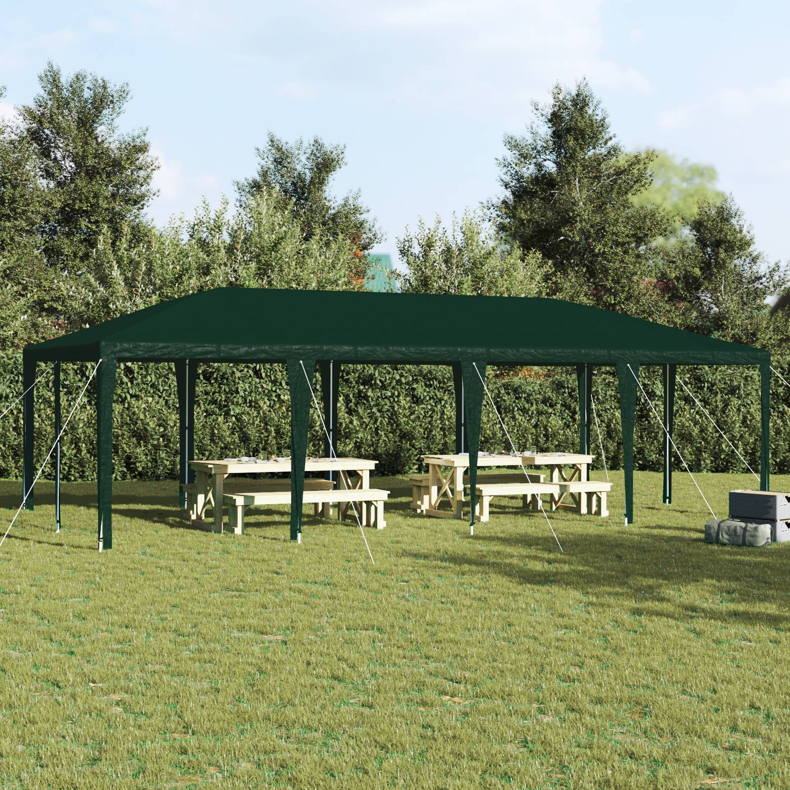 vidaXL Partyzelt Grün 8x4 m PE
