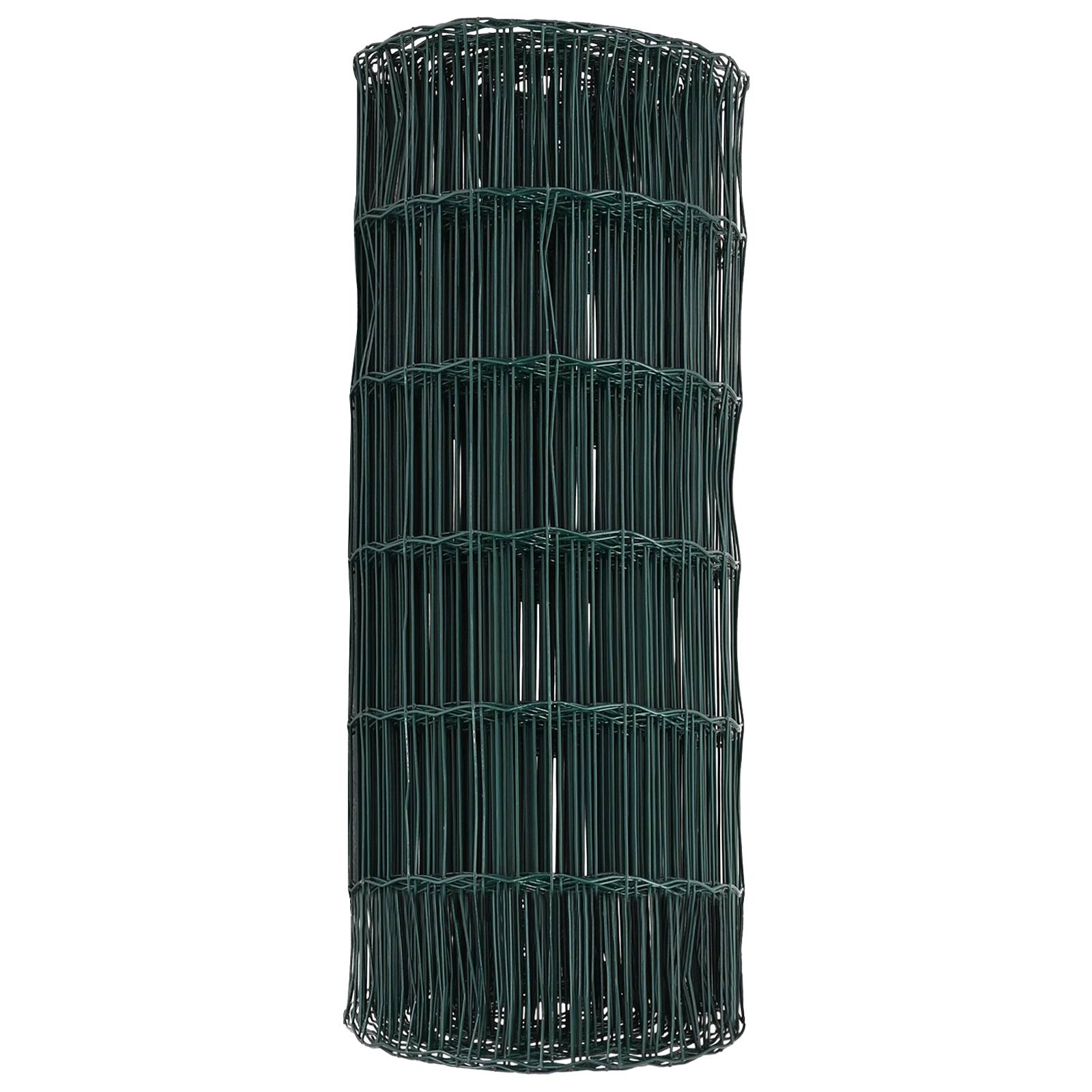 vidaXL Euro Zaun Grün 0,8x25 m Stahl