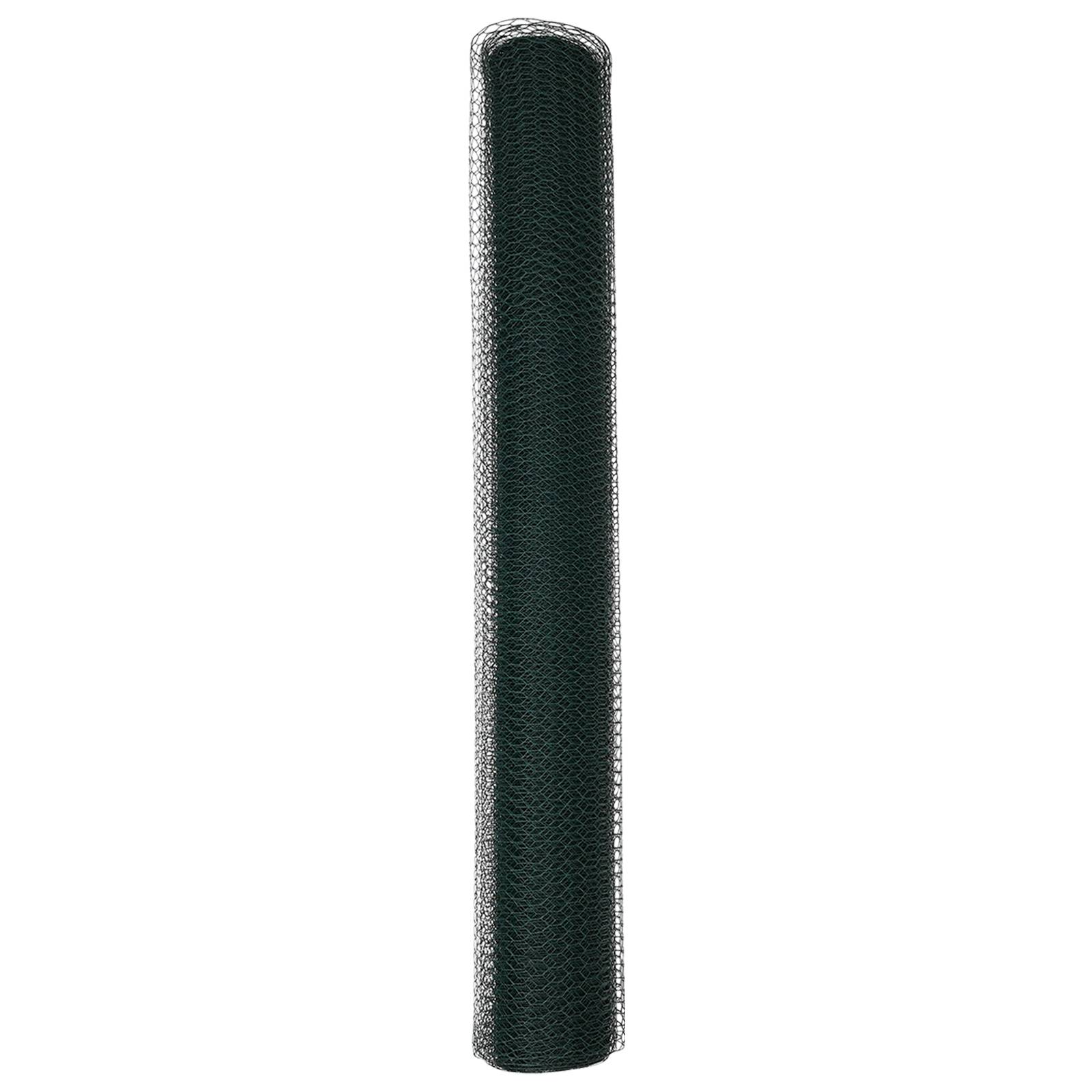 vidaXL Sechseckzaun Grün 1.4x10 m Stahl