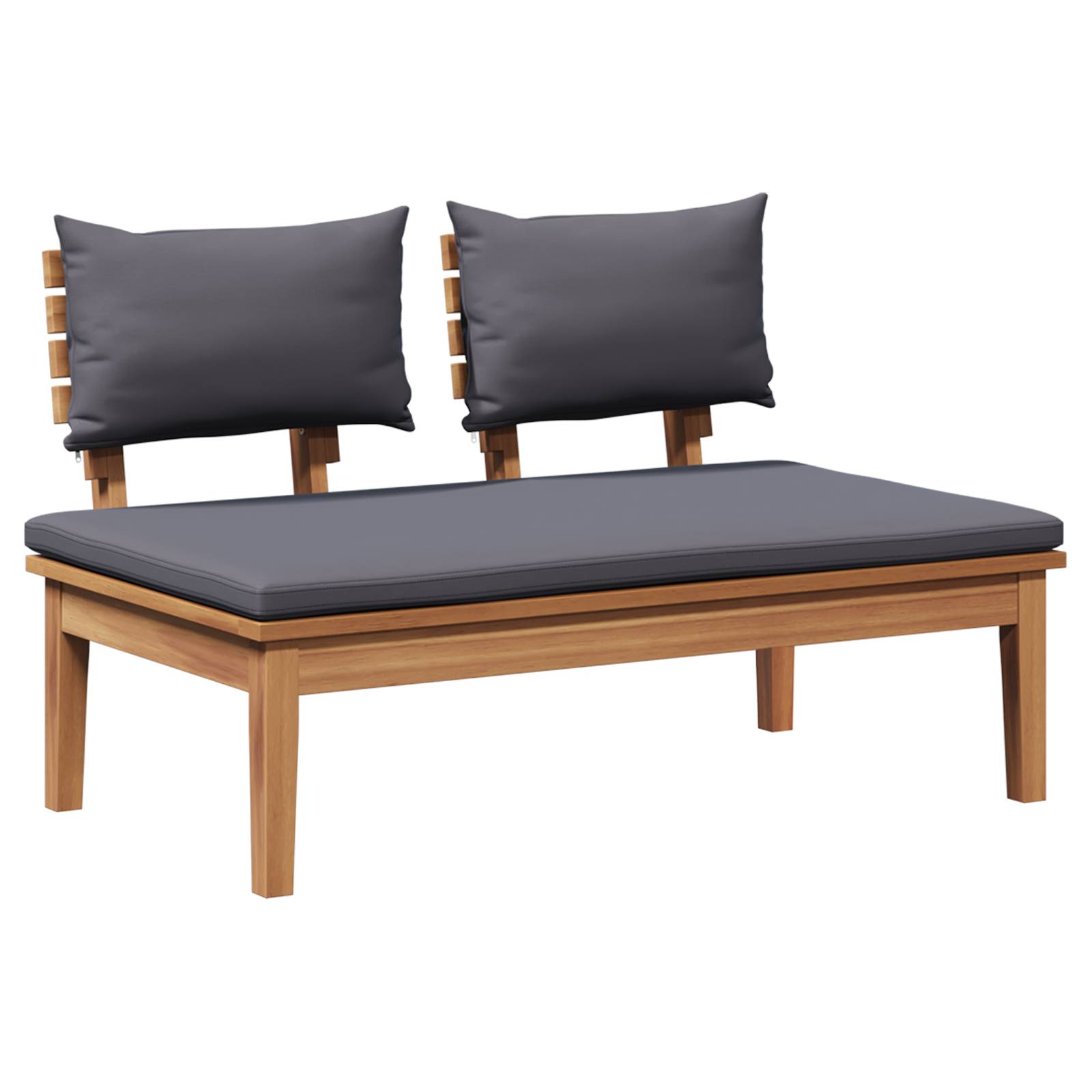 vidaXL 5-tlg. Gartenbank-Set mit Kissen Massivholz Teak