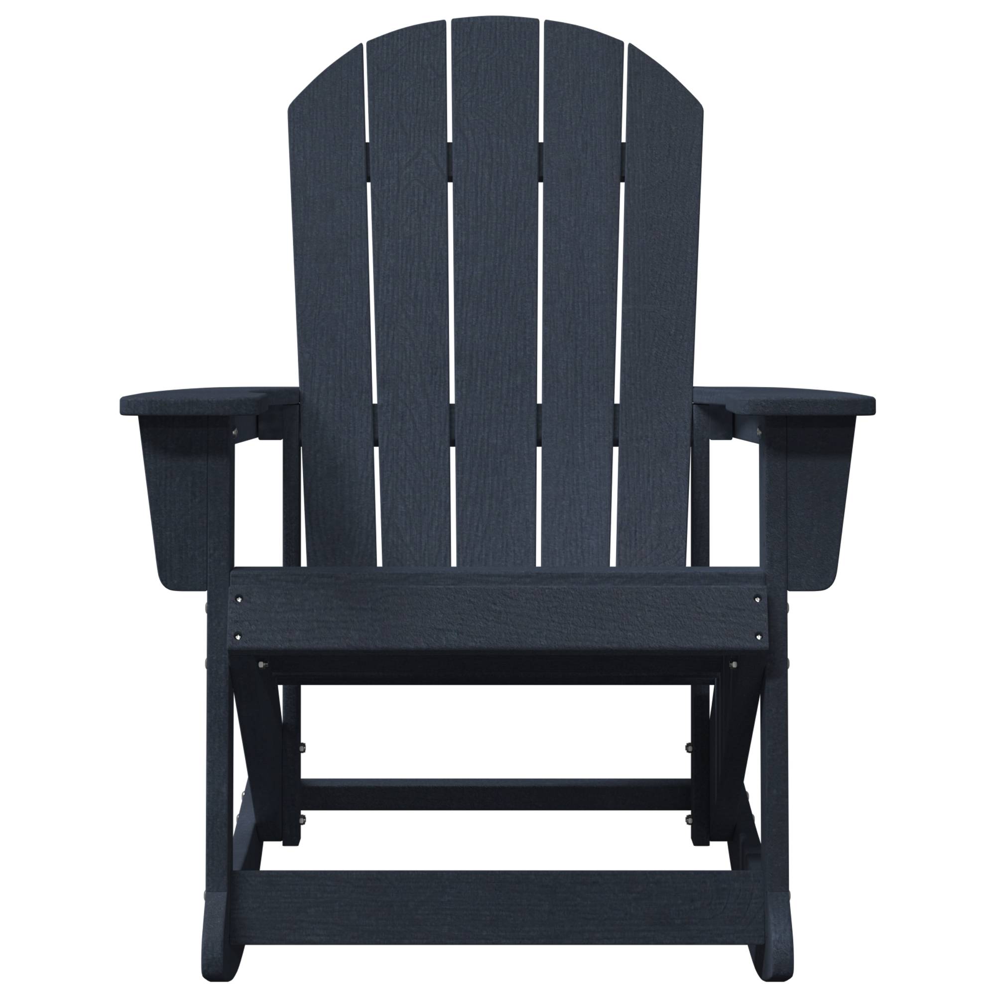 vidaXL Adirondack-Schaukelstuhl Marineblau 73.5x92x90 cm HDPE