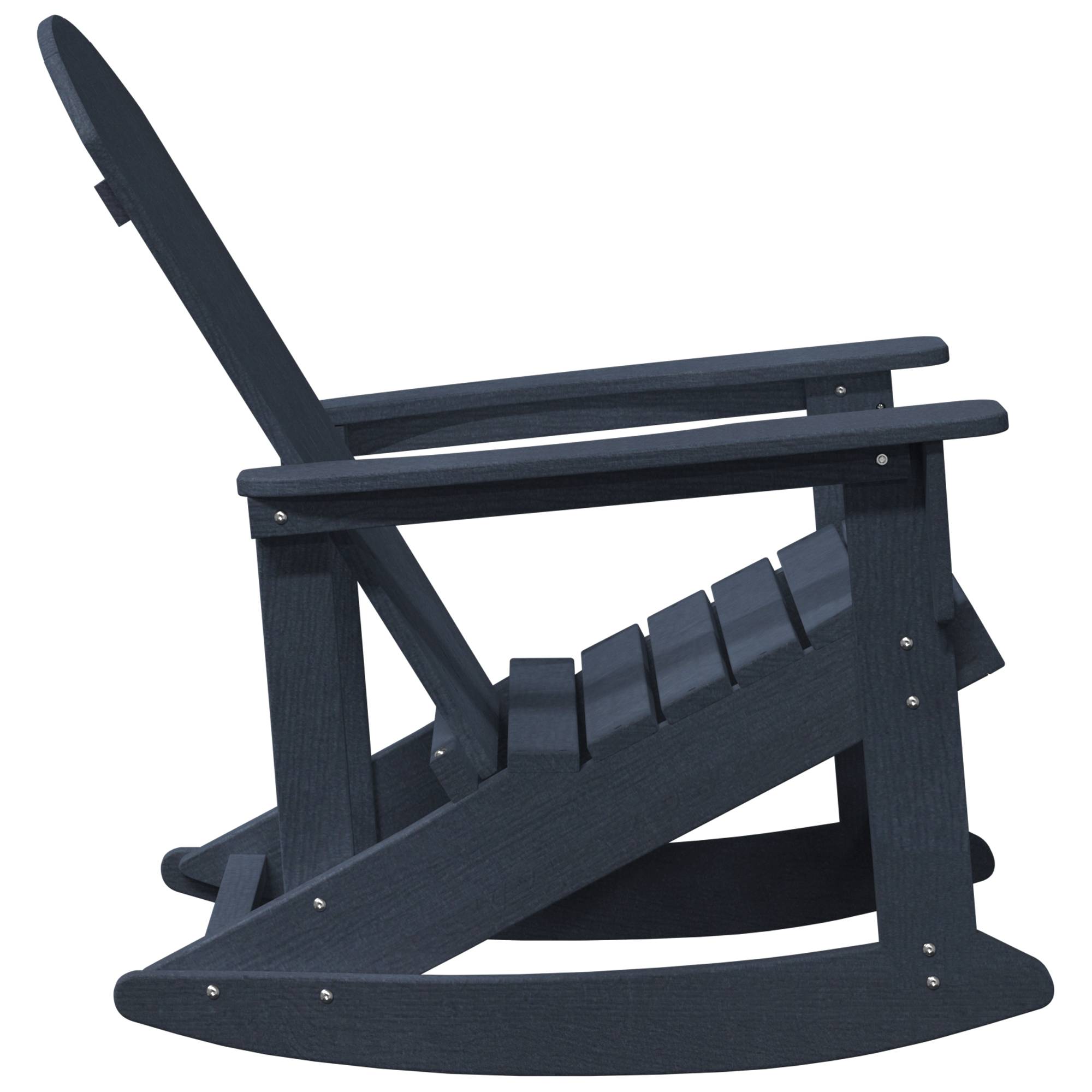 vidaXL Adirondack-Schaukelstuhl Marineblau 73.5x92x90 cm HDPE