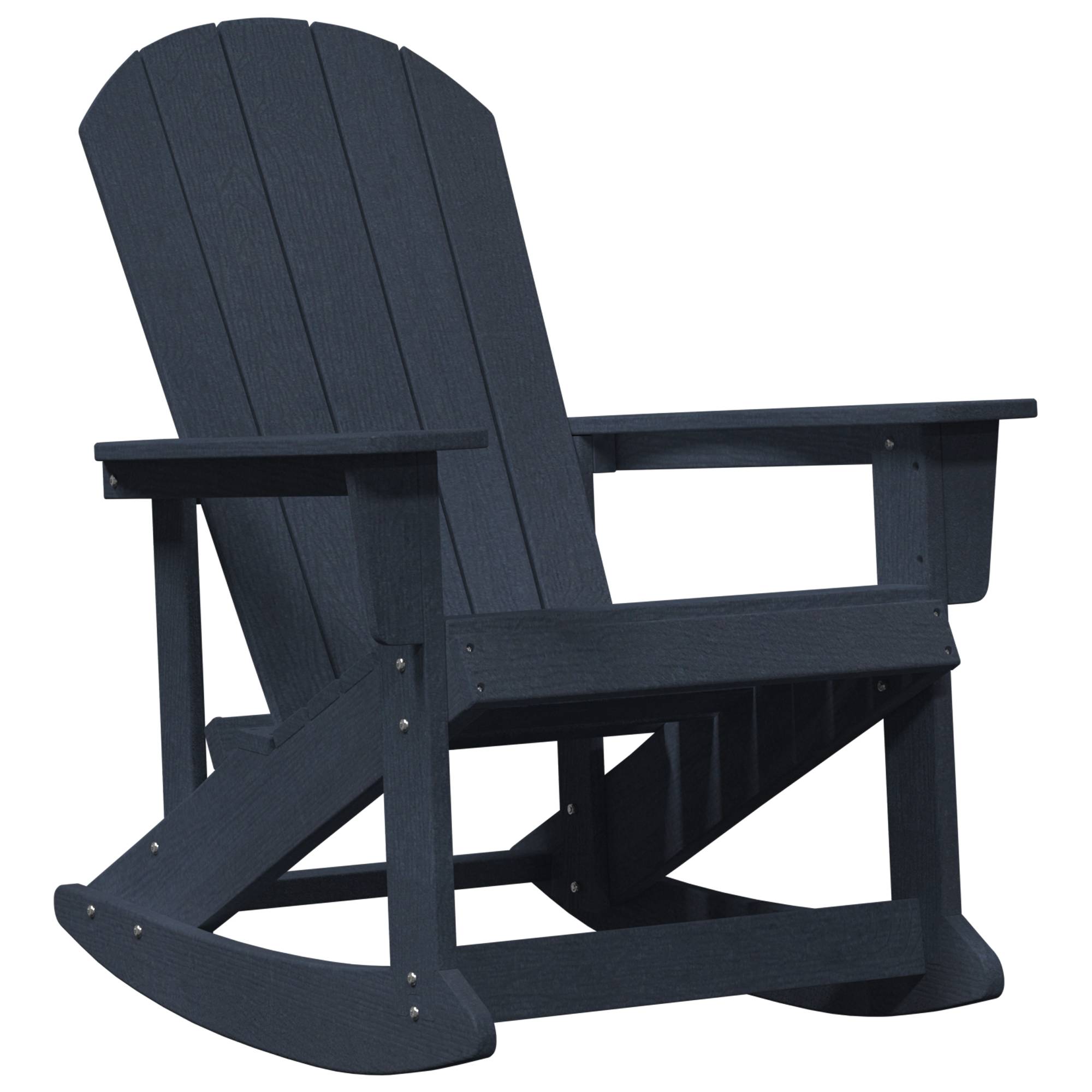 vidaXL Adirondack-Schaukelstuhl Marineblau 73.5x92x90 cm HDPE