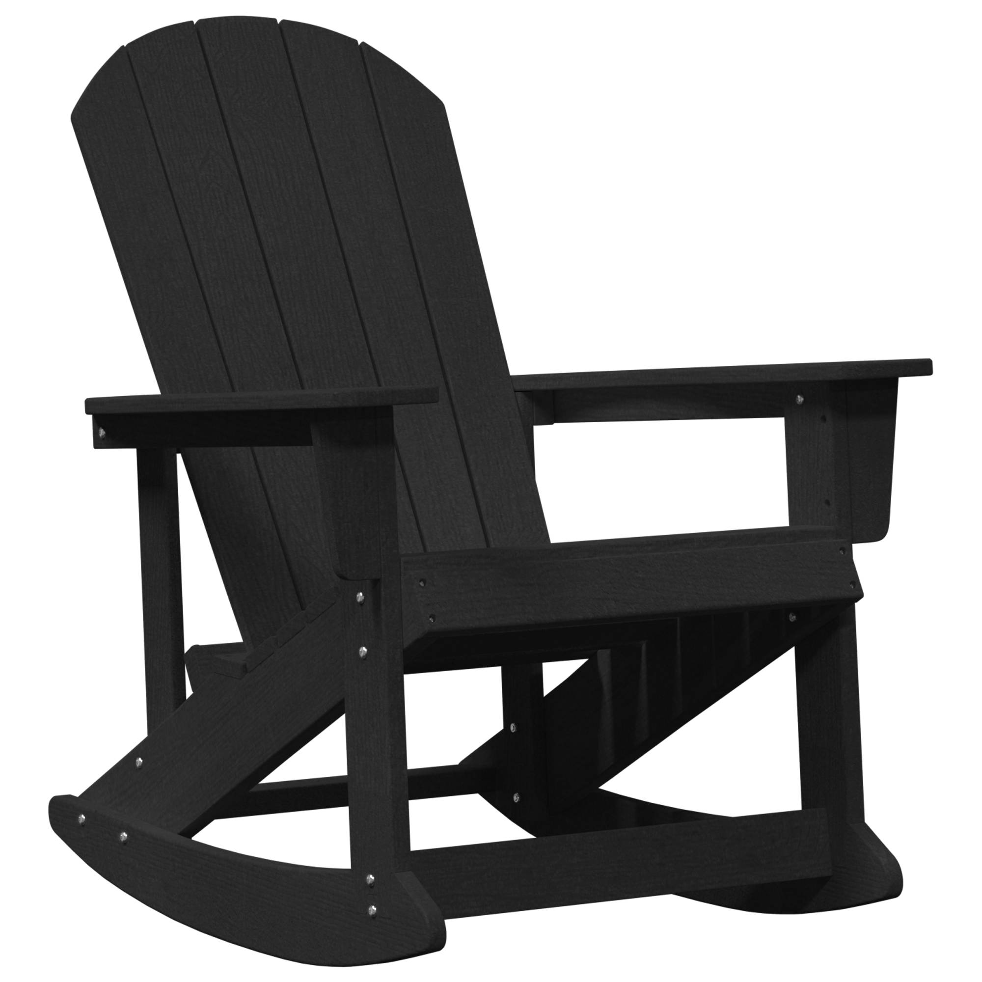 vidaXL Adirondack Schaukelstuhl Schwarz 73.5x92x90 cm HDPE