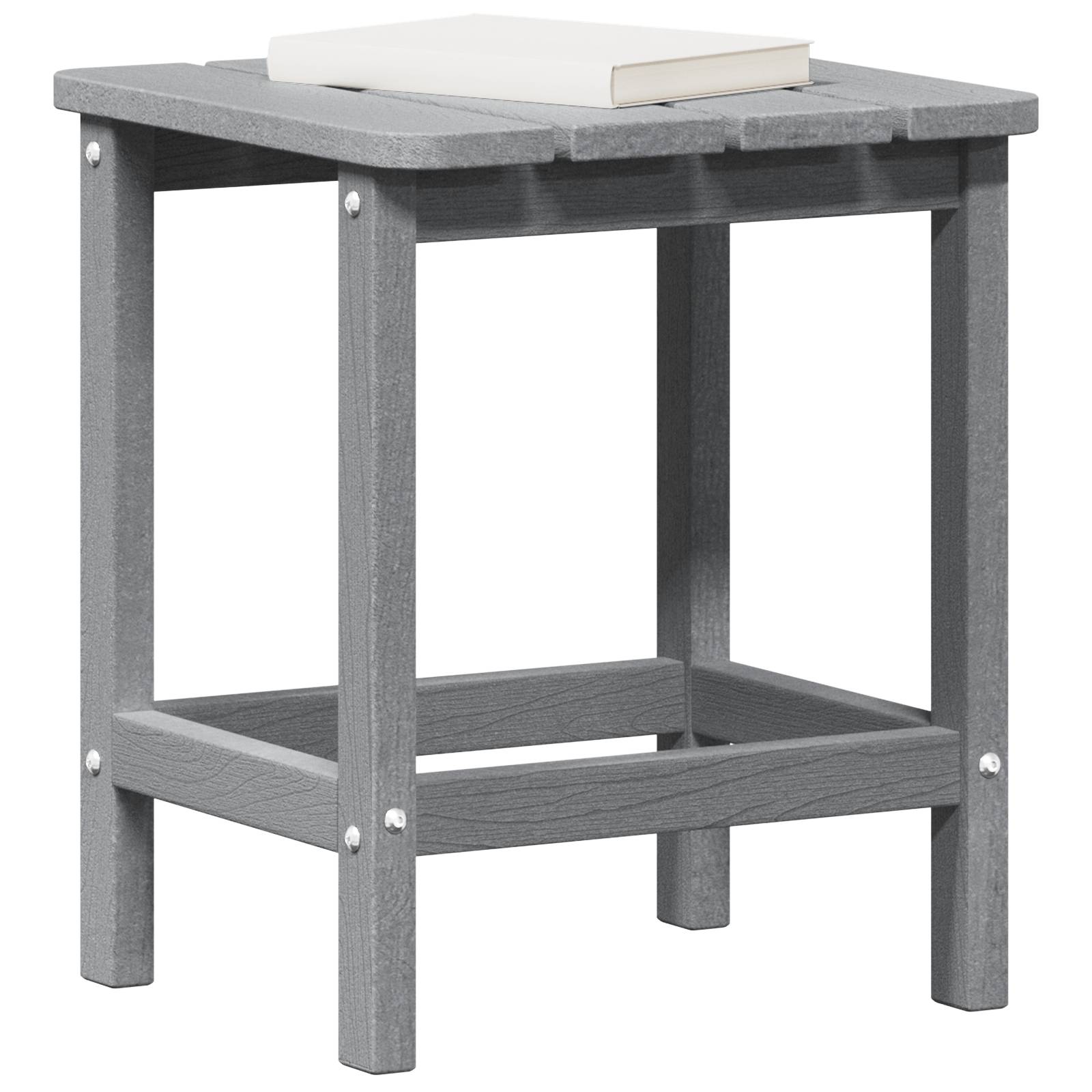 vidaXL Adirondack Beistelltisch Hellgrau 38x38x45 cm HDPE