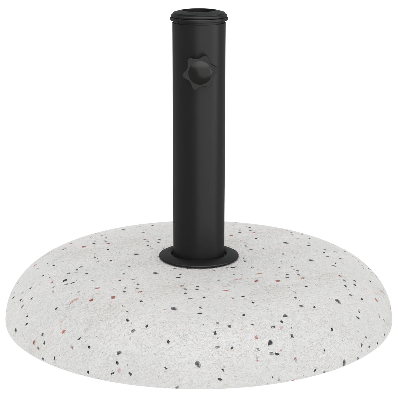 vidaXL Parasolständer für 37/42/52/58mm Pfosten aus weißem Beton 20 kg