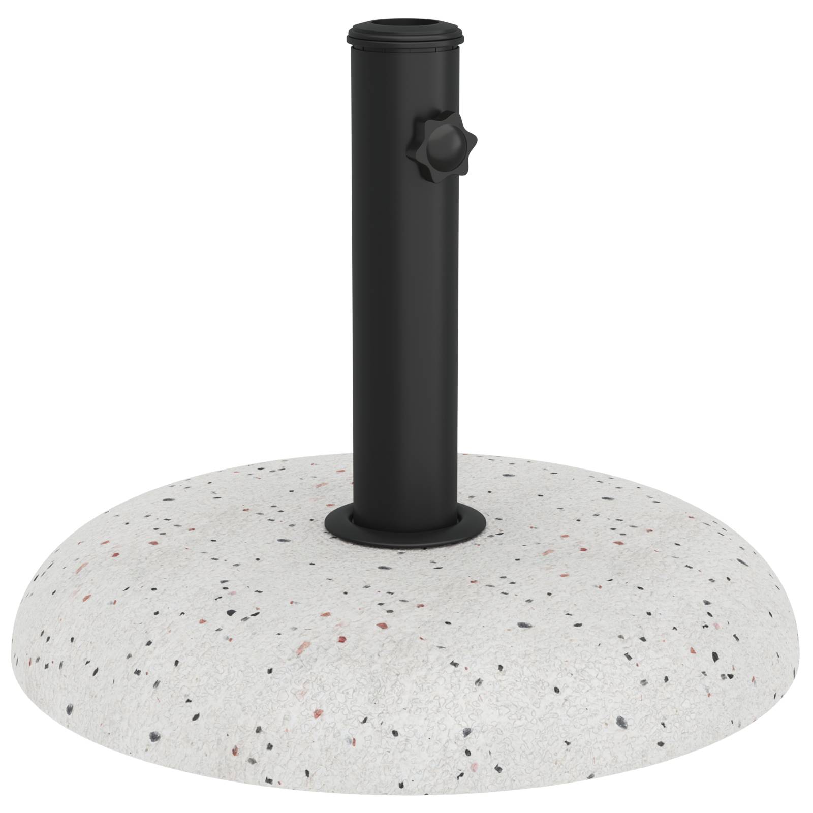 vidaXL Parasolständer für 37/42/52/58mm Pfosten aus weißem Beton 20 kg